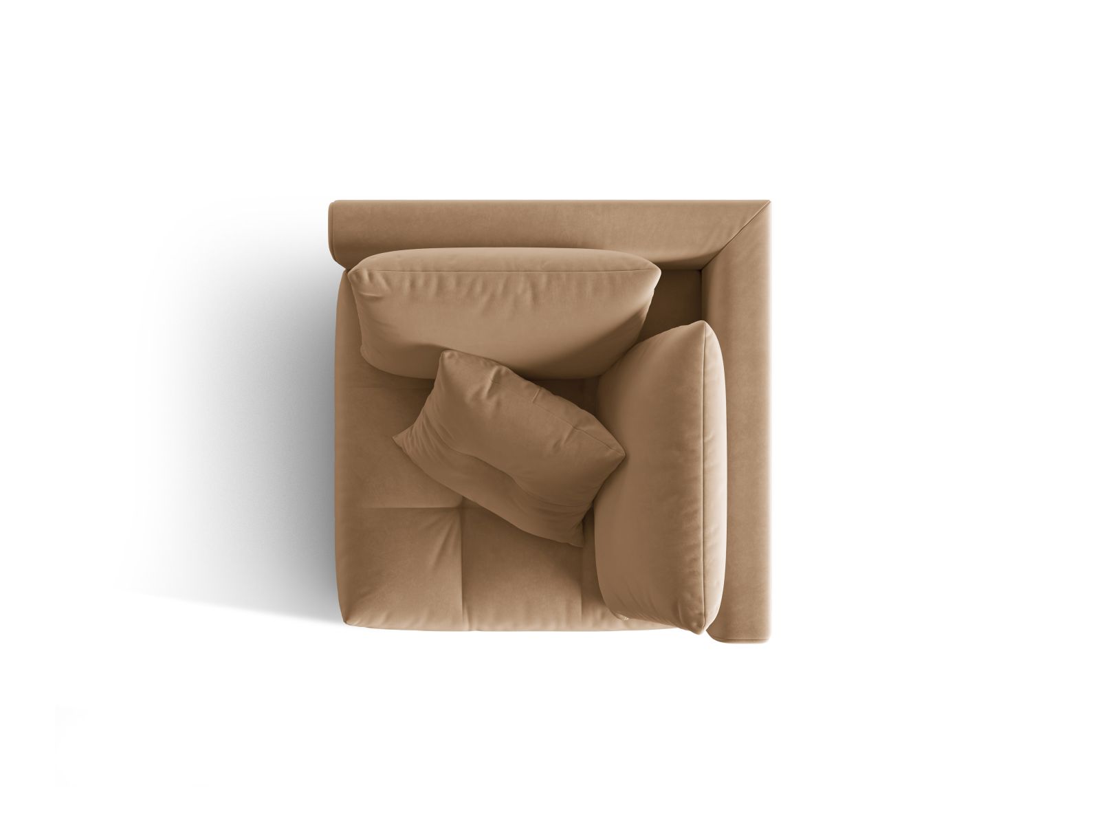 Velvet Modul Corner, "Bloom", 1 Seat, 105x105x97