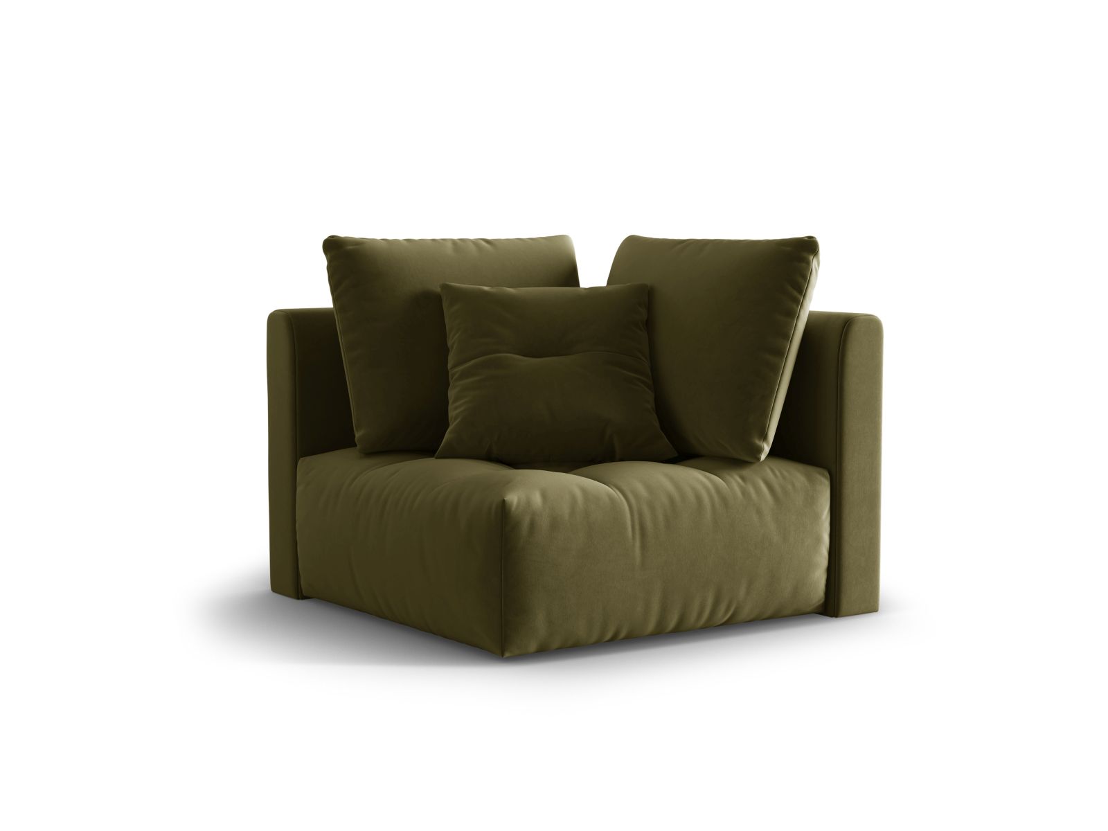 Velvet Modul Corner, "Bloom", 1 Seat, 105x105x97
