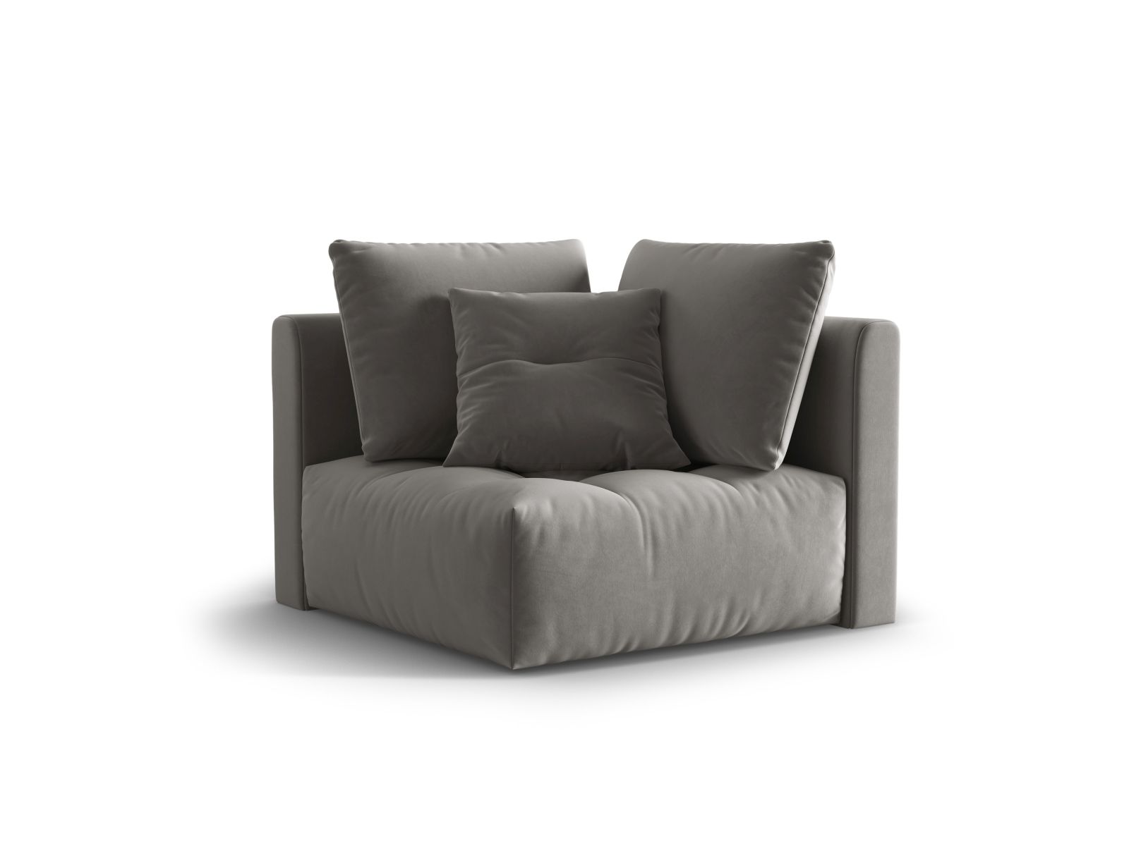 Velvet Modul Corner, "Bloom", 1 Seat, 105x105x97