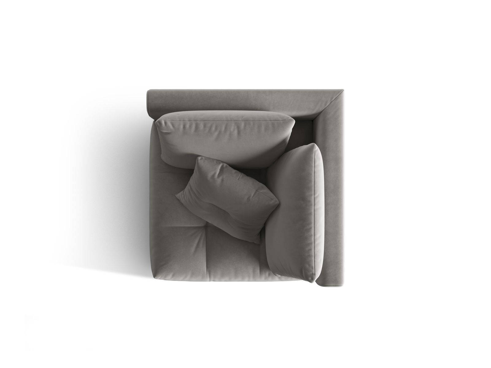 Velvet Modul Corner, "Bloom", 1 Seat, 105x105x97