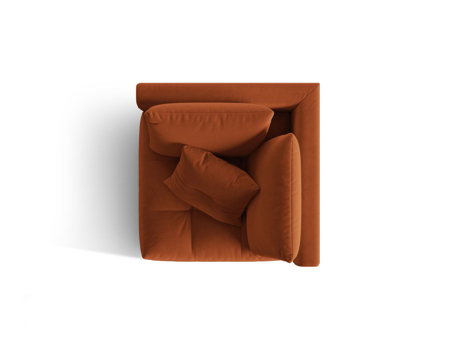 Velvet Modul Corner, "Bloom", 1 Seat, 105x105x97
