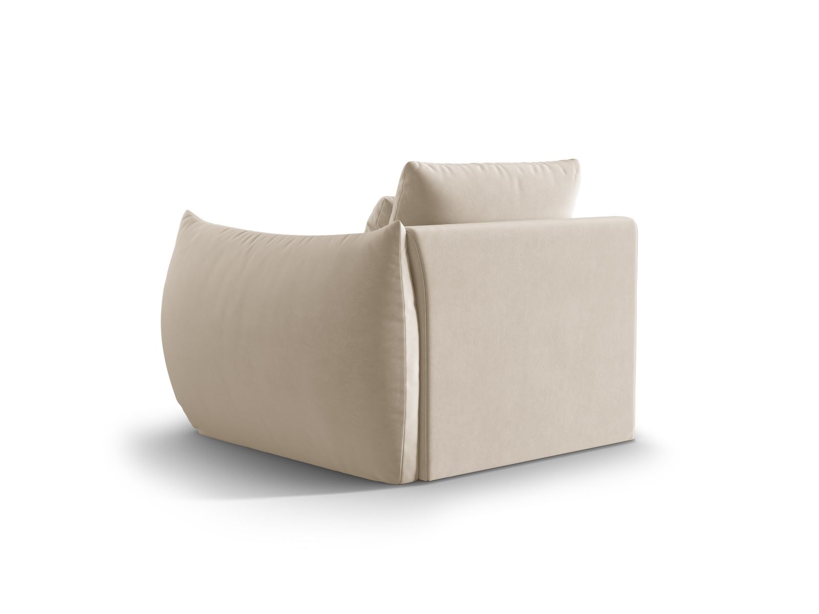 Velvet Modul Right, "Bloom", 1 Seat, 116x107x97