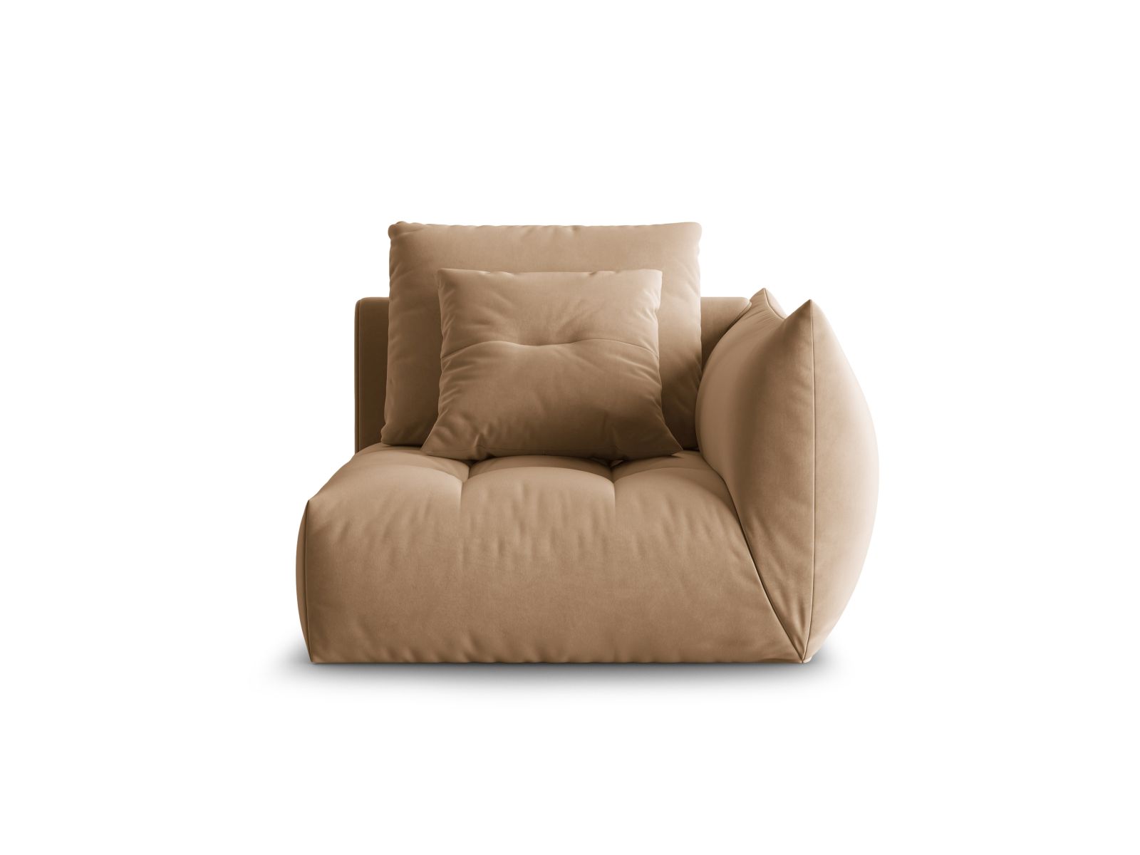 Velvet Modul Right, "Bloom", 1 Seat, 116x107x97
