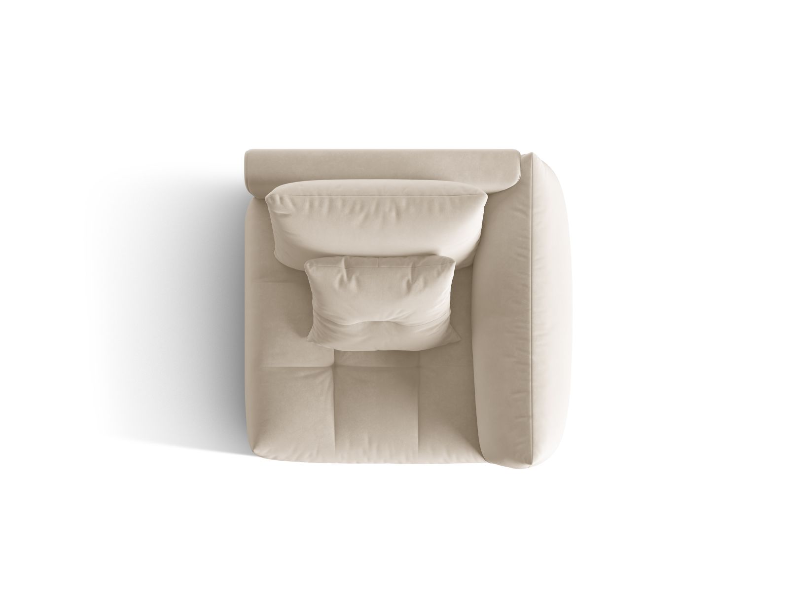 Velvet Modul Right, "Bloom", 1 Seat, 116x107x97