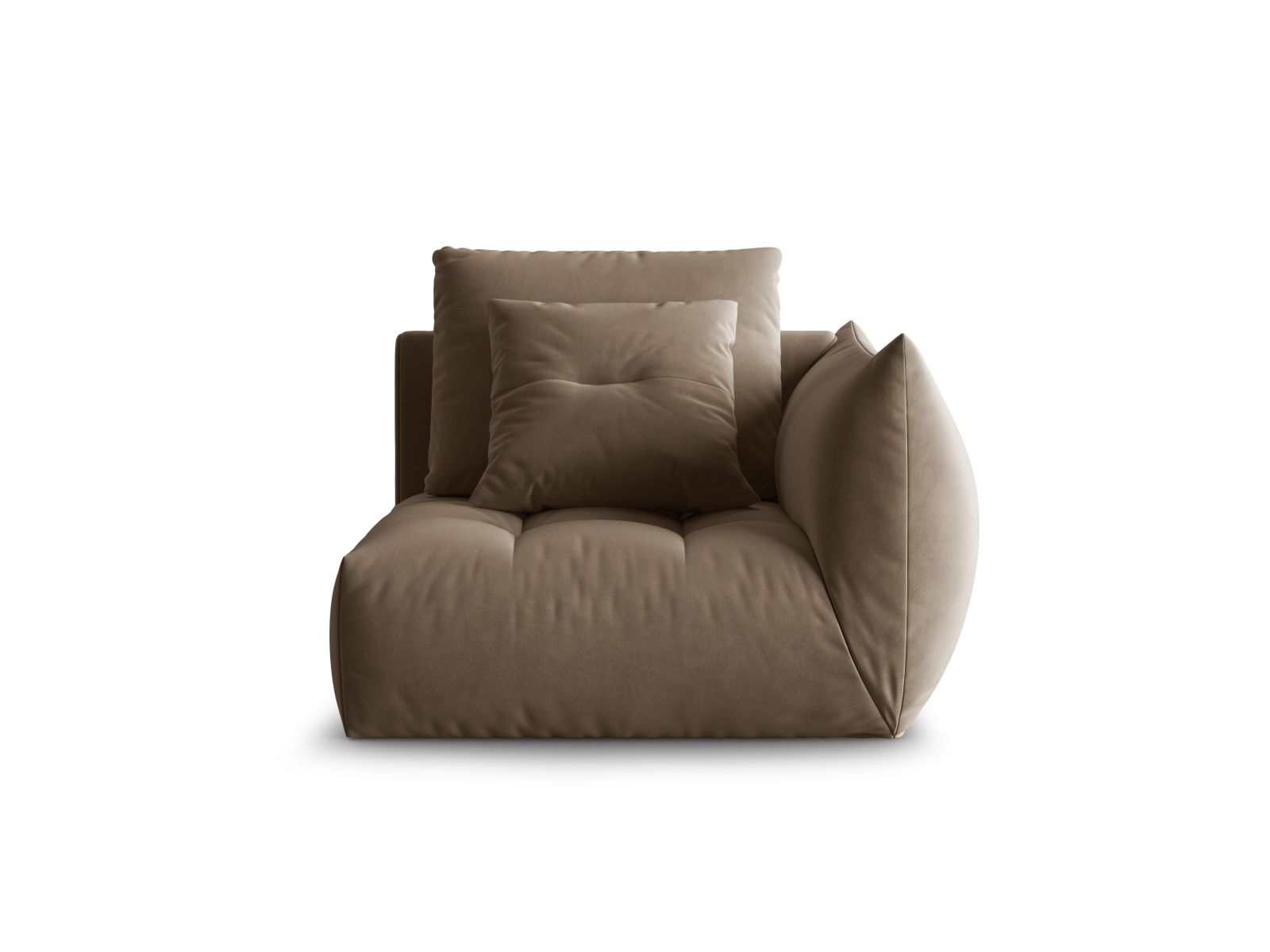 Velvet Modul Right, "Bloom", 1 Seat, 116x107x97