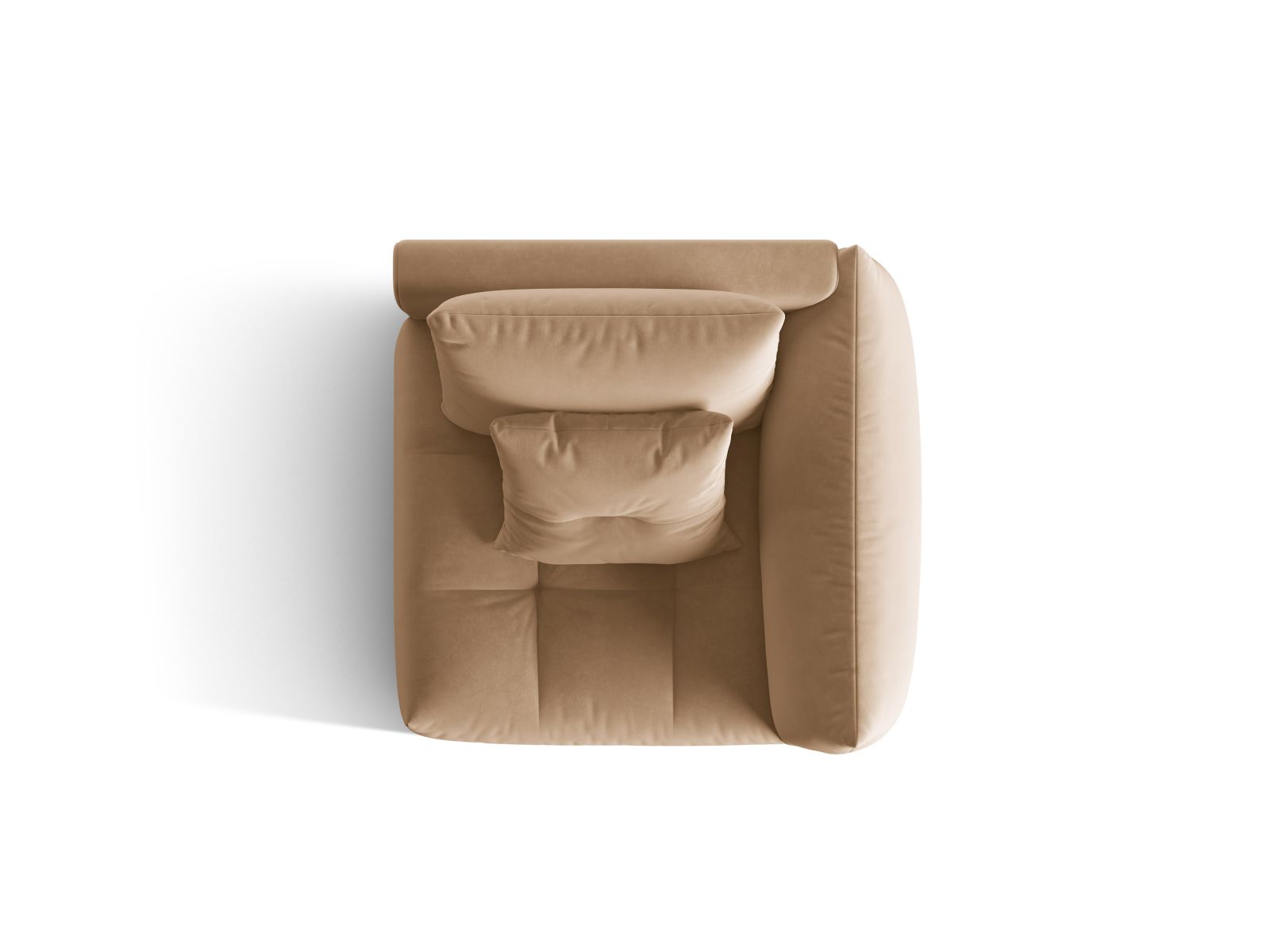 Velvet Modul Right, "Bloom", 1 Seat, 116x107x97