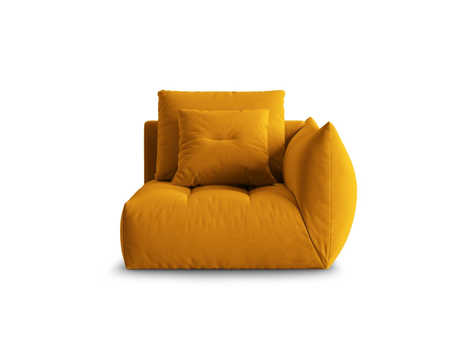 Velvet Modul Right, "Bloom", 1 Seat, 116x107x97