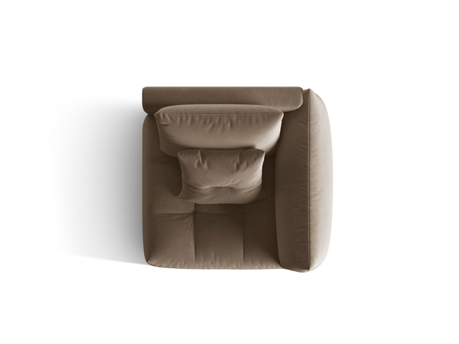 Velvet Modul Right, "Bloom", 1 Seat, 116x107x97