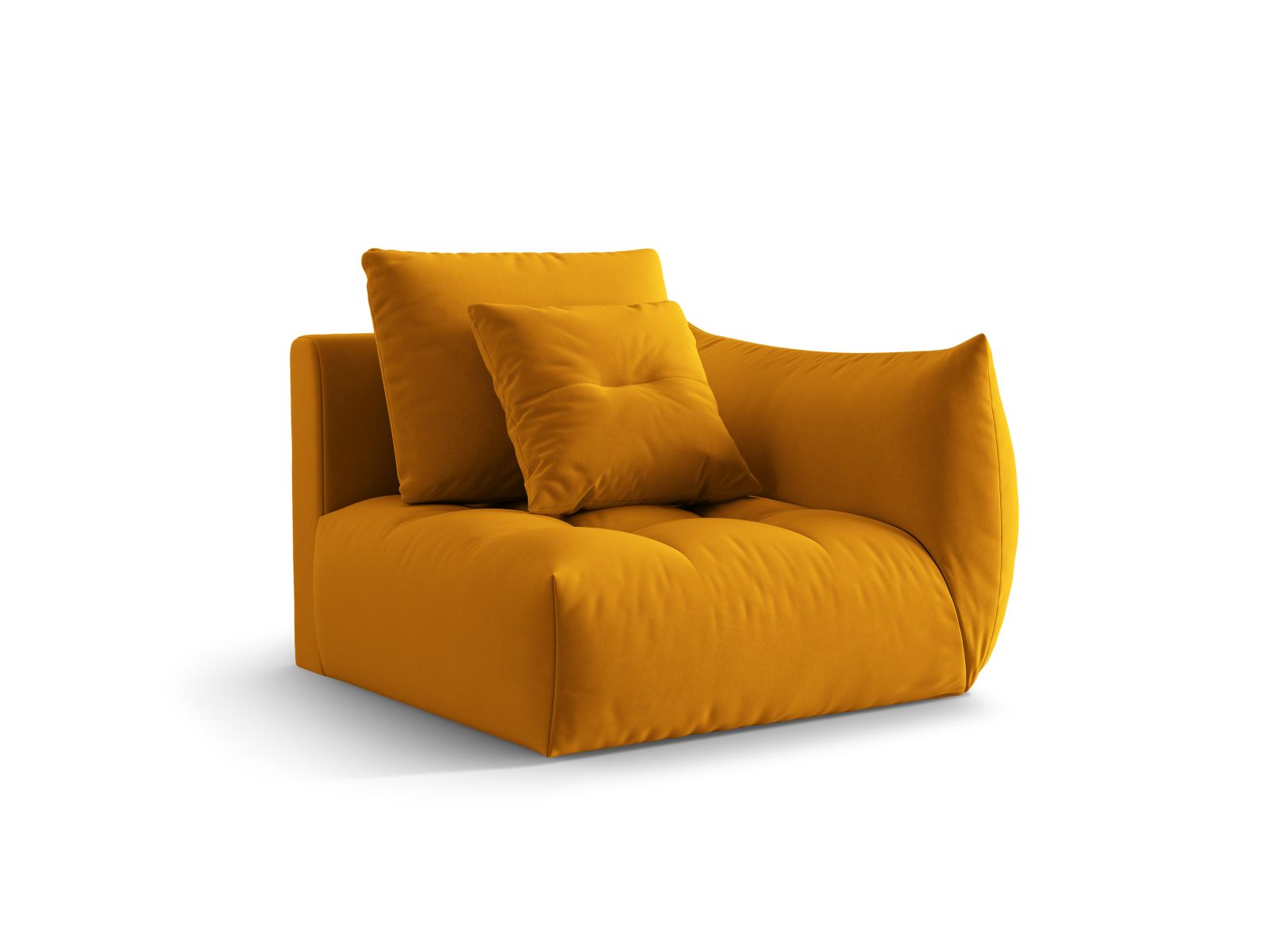 Velvet Modul Right, "Bloom", 1 Seat, 116x107x97