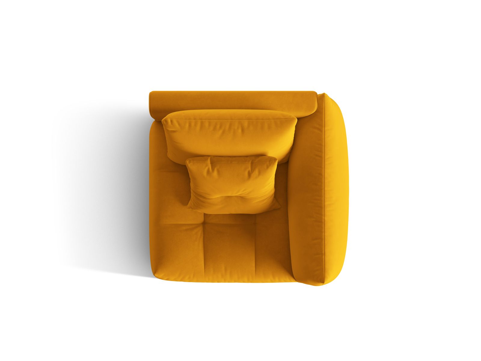 Velvet Modul Right, "Bloom", 1 Seat, 116x107x97