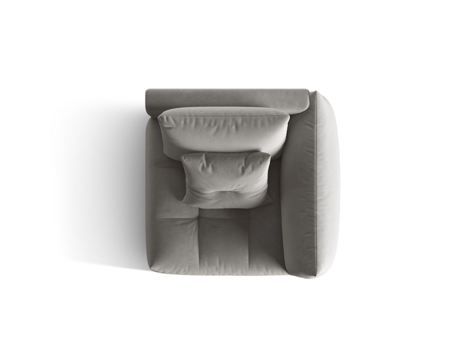 Velvet Modul Right, "Bloom", 1 Seat, 116x107x97