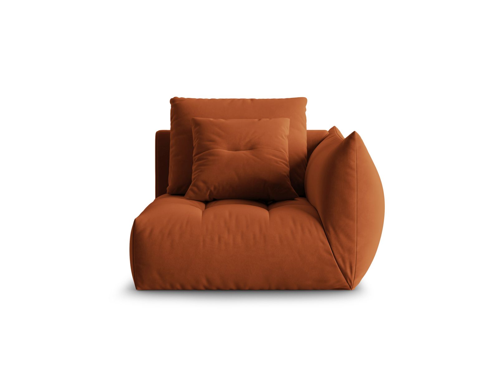 Velvet Modul Right, "Bloom", 1 Seat, 116x107x97