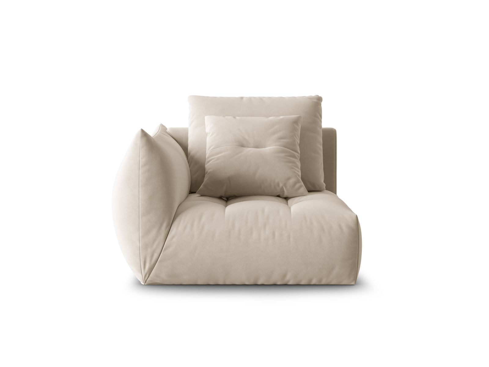 Velvet Modul Left, "Bloom", 1 Seat, 116x107x97