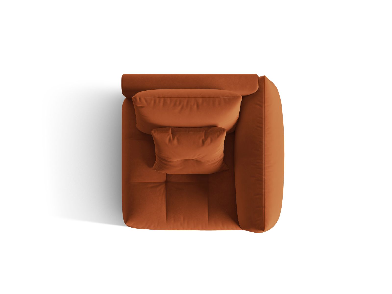 Velvet Modul Right, "Bloom", 1 Seat, 116x107x97