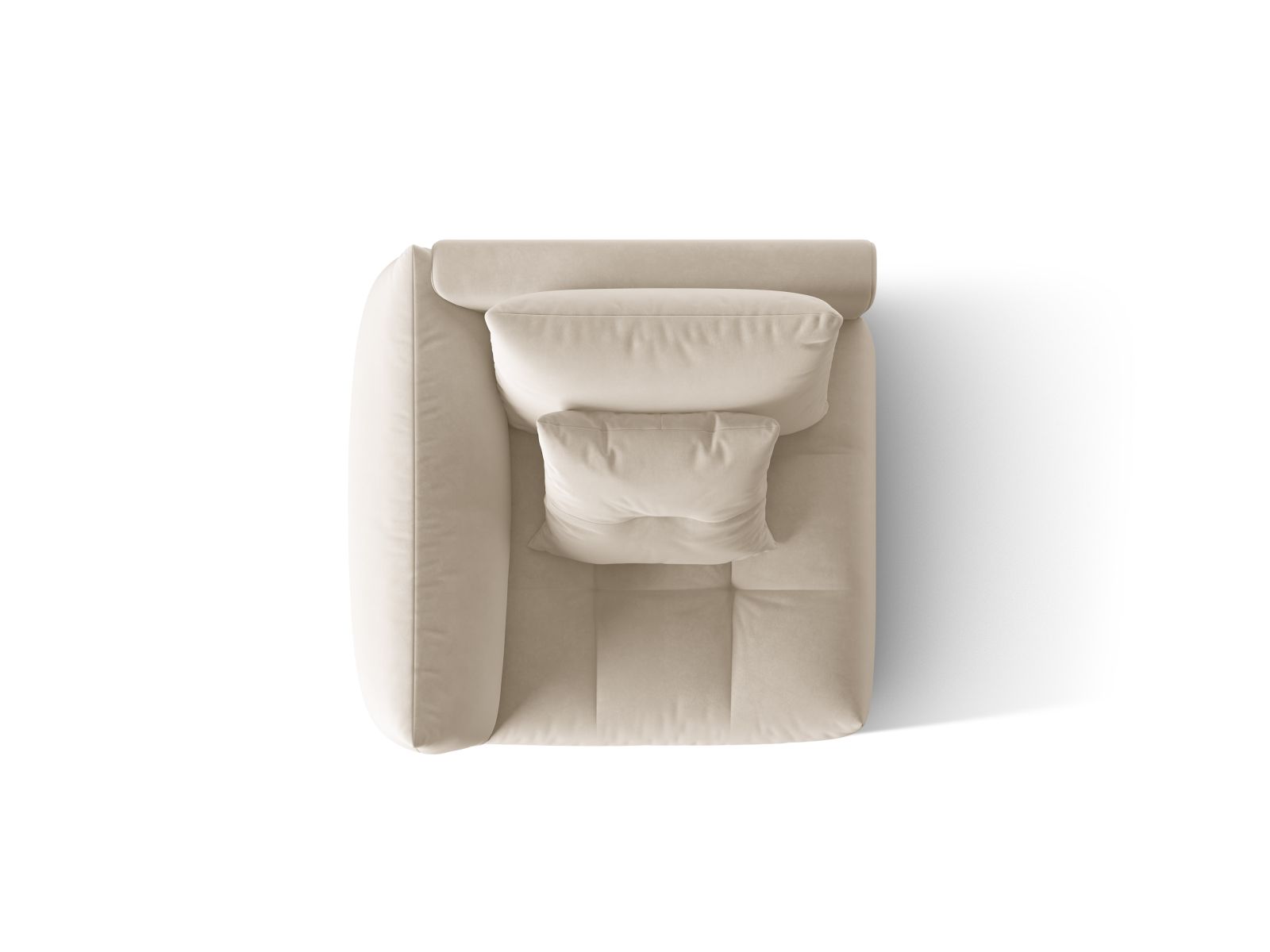 Velvet Modul Left, "Bloom", 1 Seat, 116x107x97