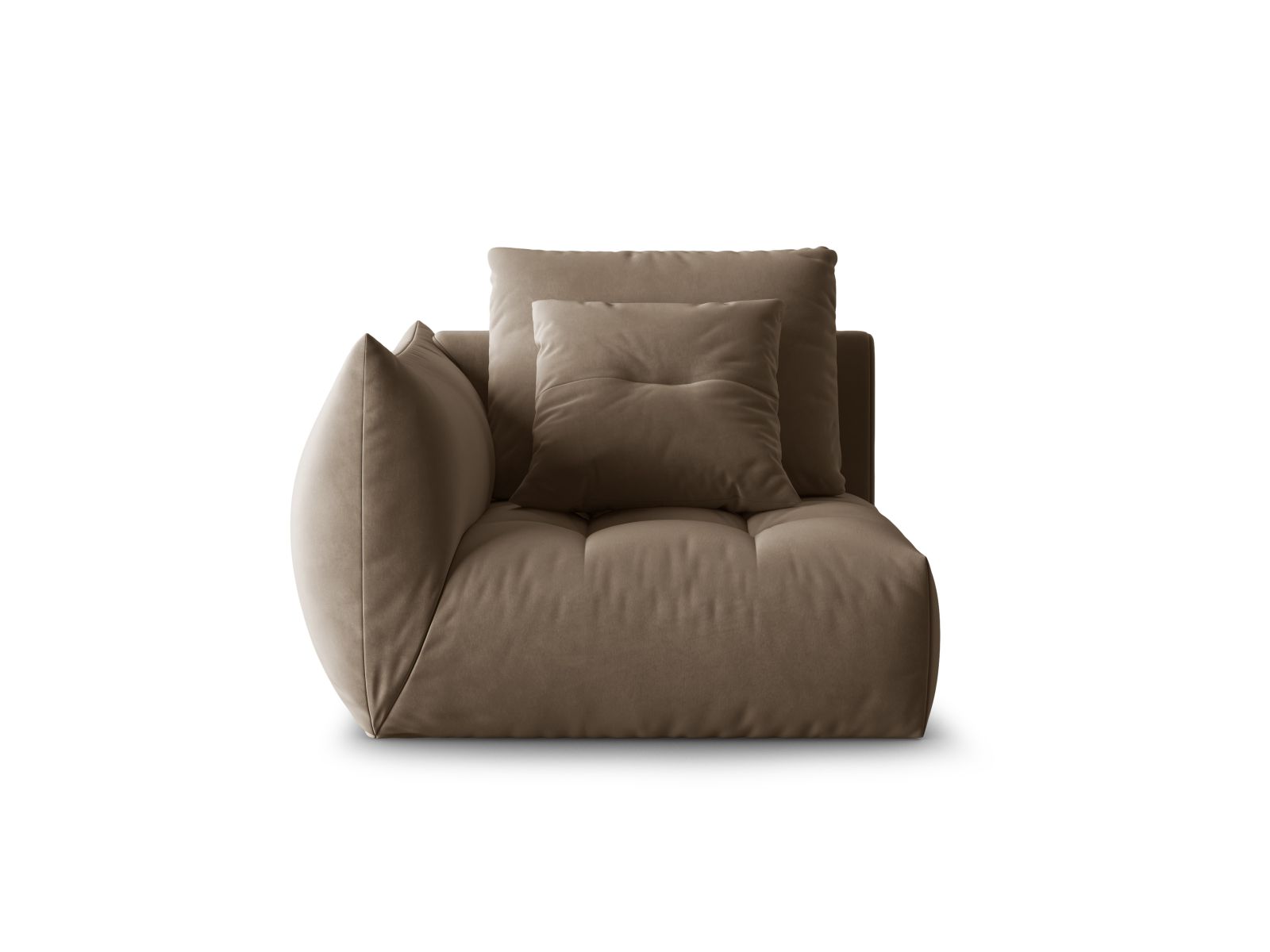 Velvet Modul Left, "Bloom", 1 Seat, 116x107x97