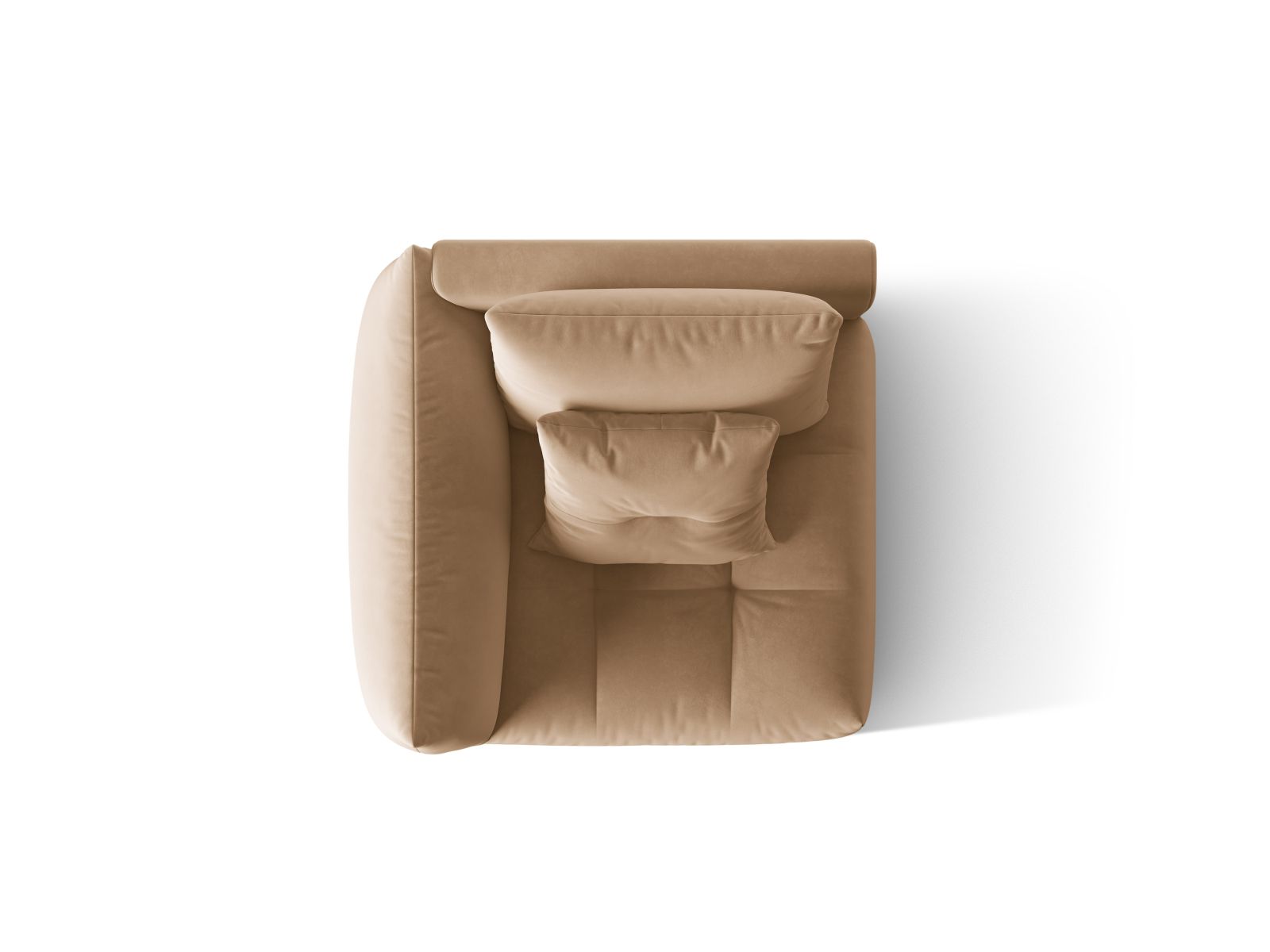 Velvet Modul Left, "Bloom", 1 Seat, 116x107x97