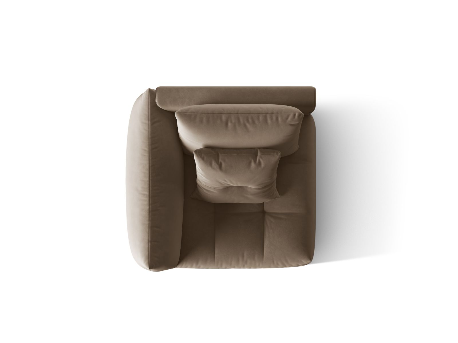 Velvet Modul Left, "Bloom", 1 Seat, 116x107x97