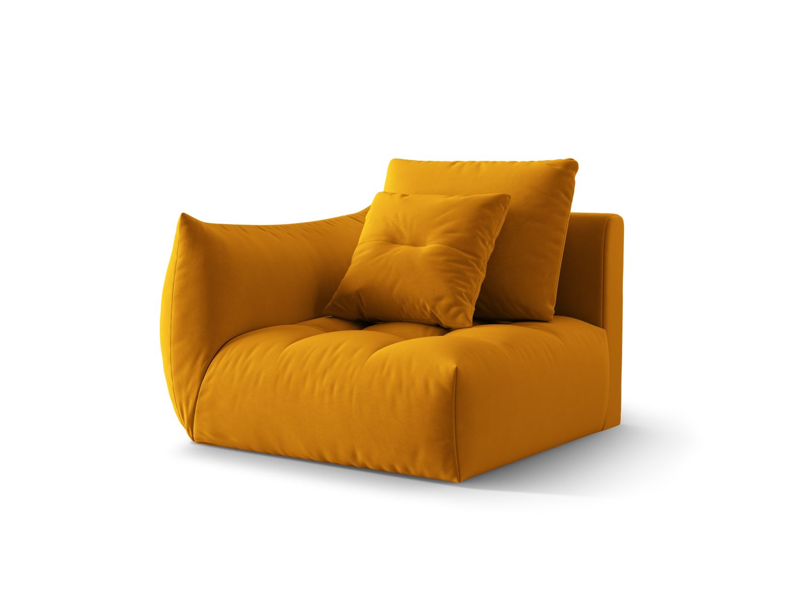Velvet Modul Left, "Bloom", 1 Seat, 116x107x97
