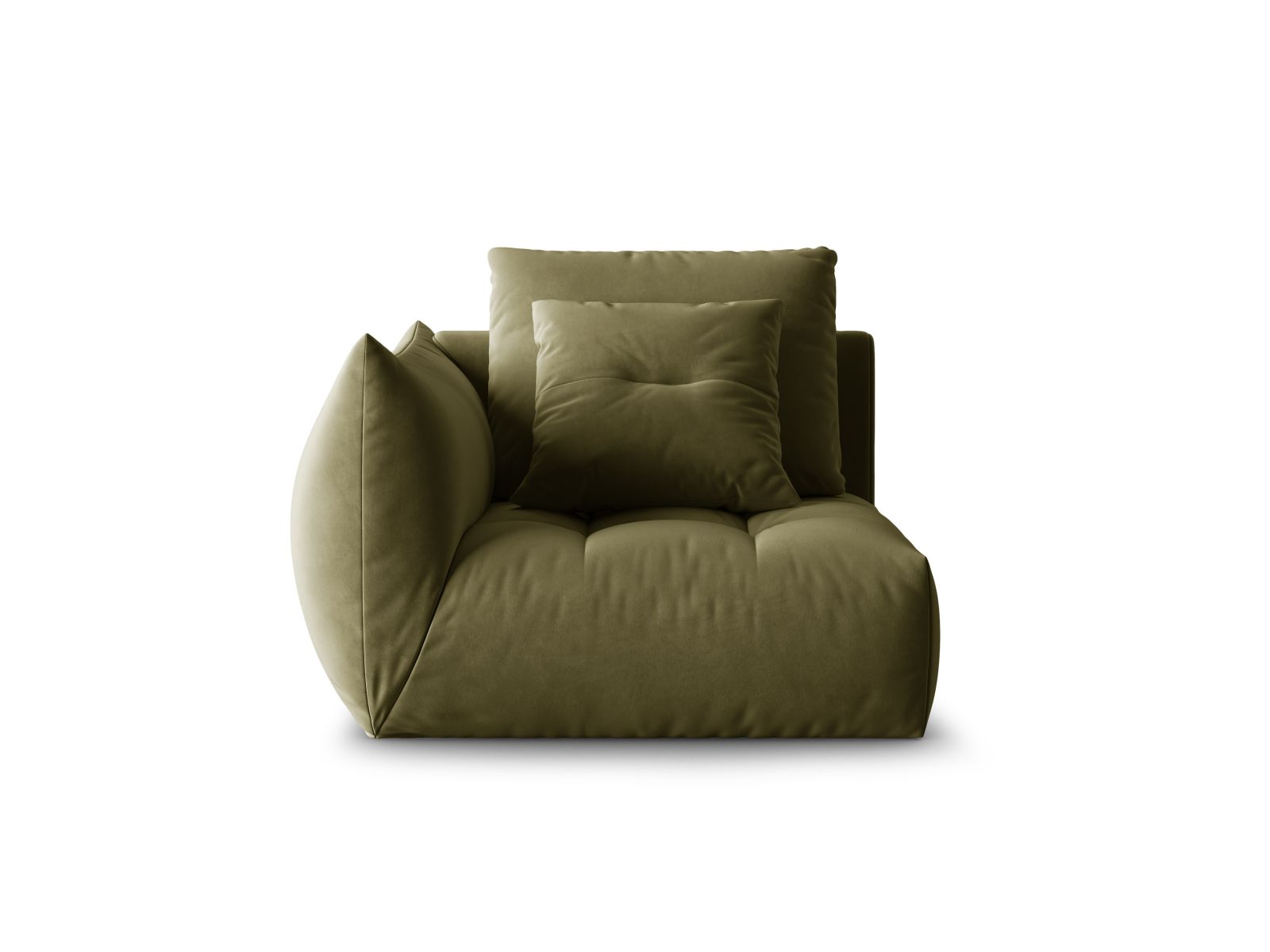 Velvet Modul Left, "Bloom", 1 Seat, 116x107x97