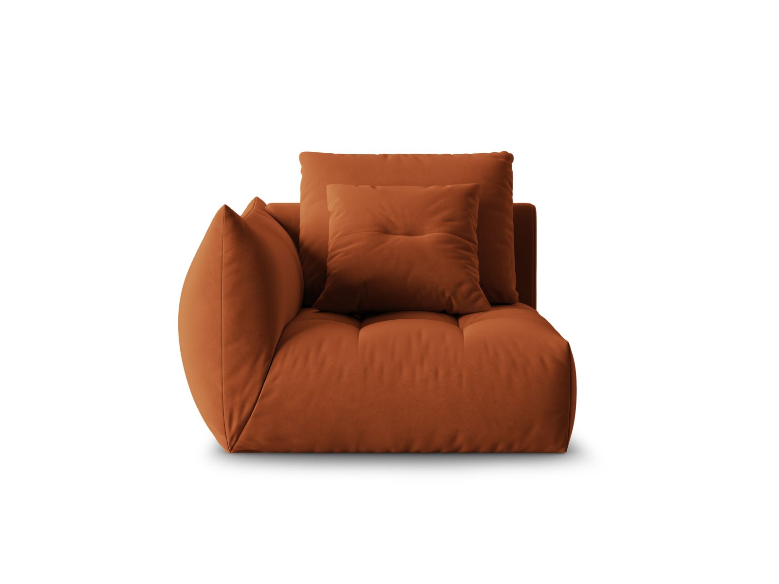 Velvet Modul Left, "Bloom", 1 Seat, 116x107x97