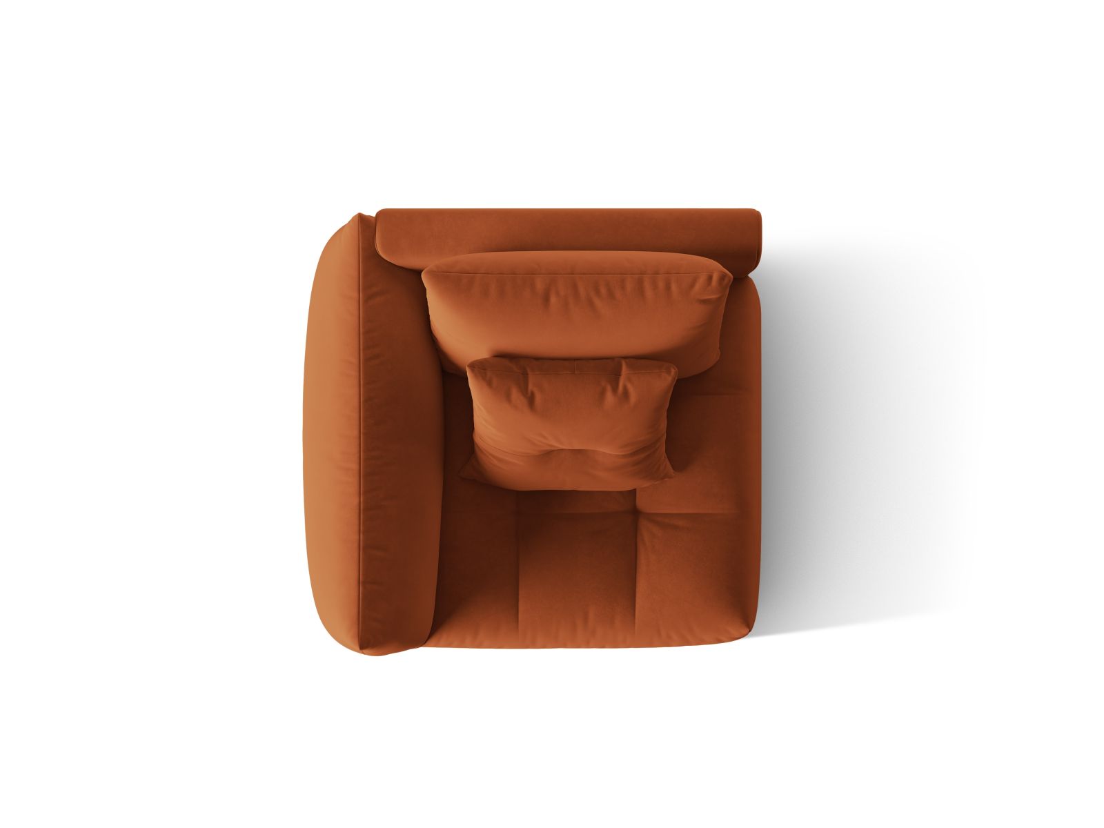 Velvet Modul Left, "Bloom", 1 Seat, 116x107x97