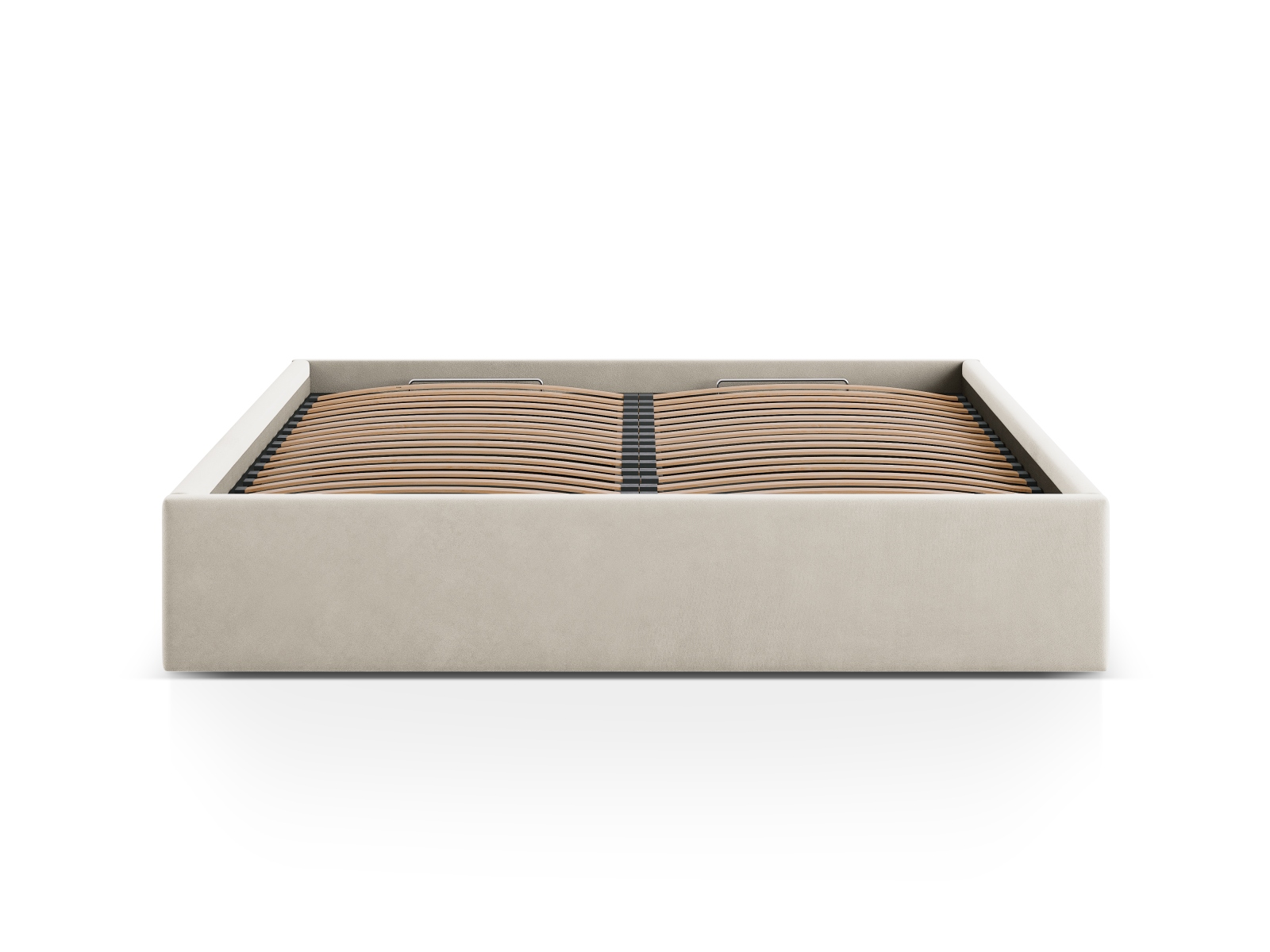 Velvet Storage Bed, "Susan", 210.5x208x34