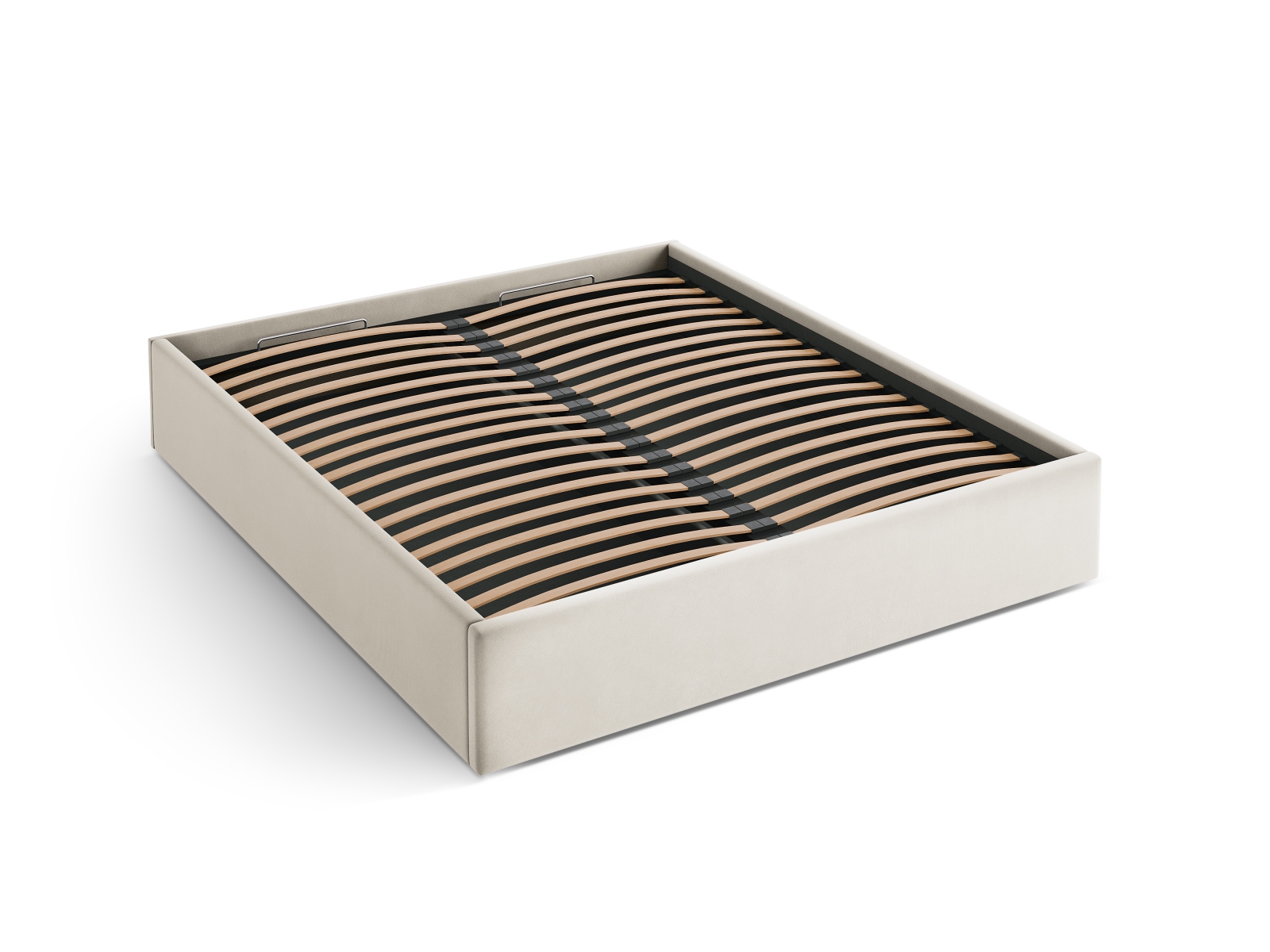 Velvet Storage Bed, "Susan", 210.5x208x34