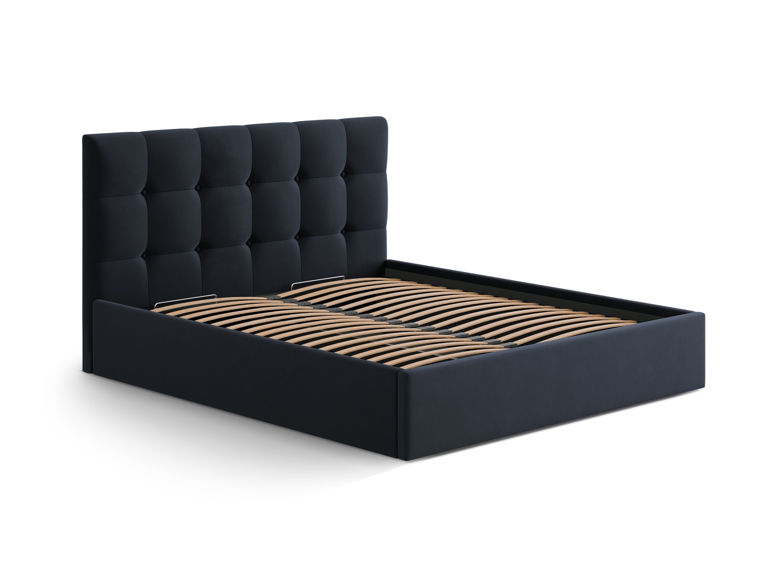 Velvet Storage Bed, "Susan", 210.5x208x34
