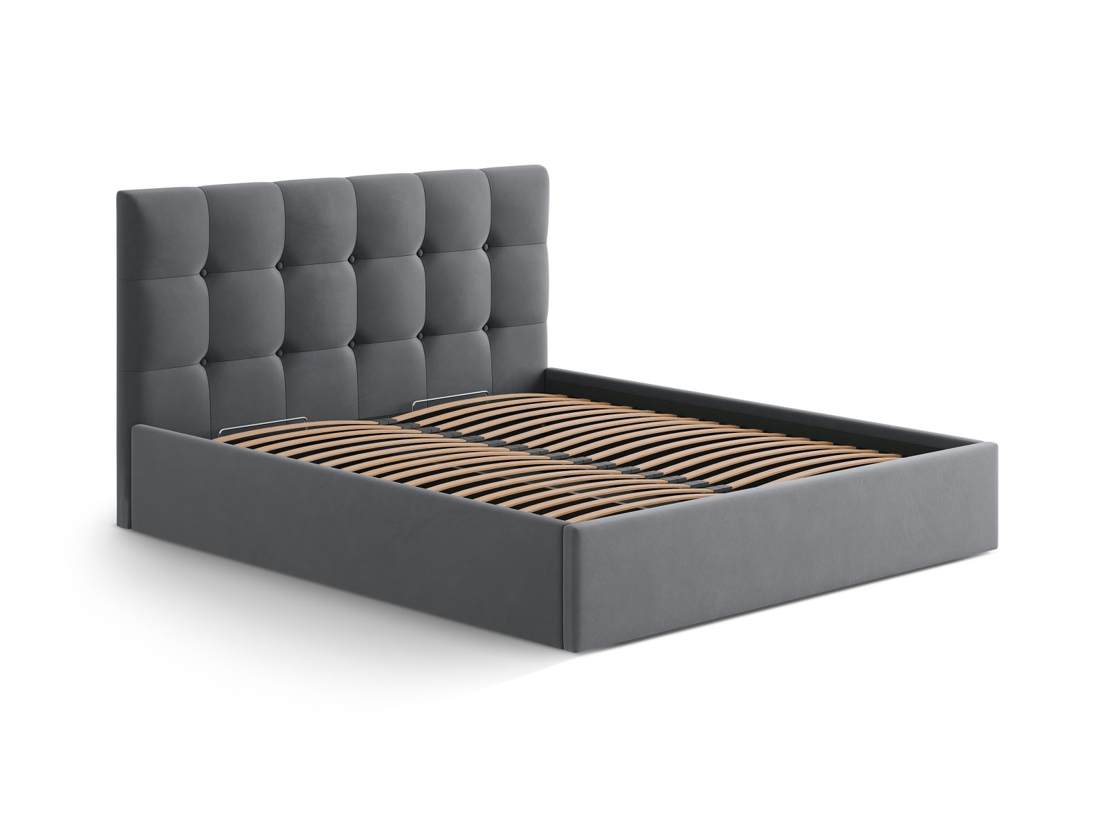 Velvet Storage Bed, "Susan", 170.5x208x34