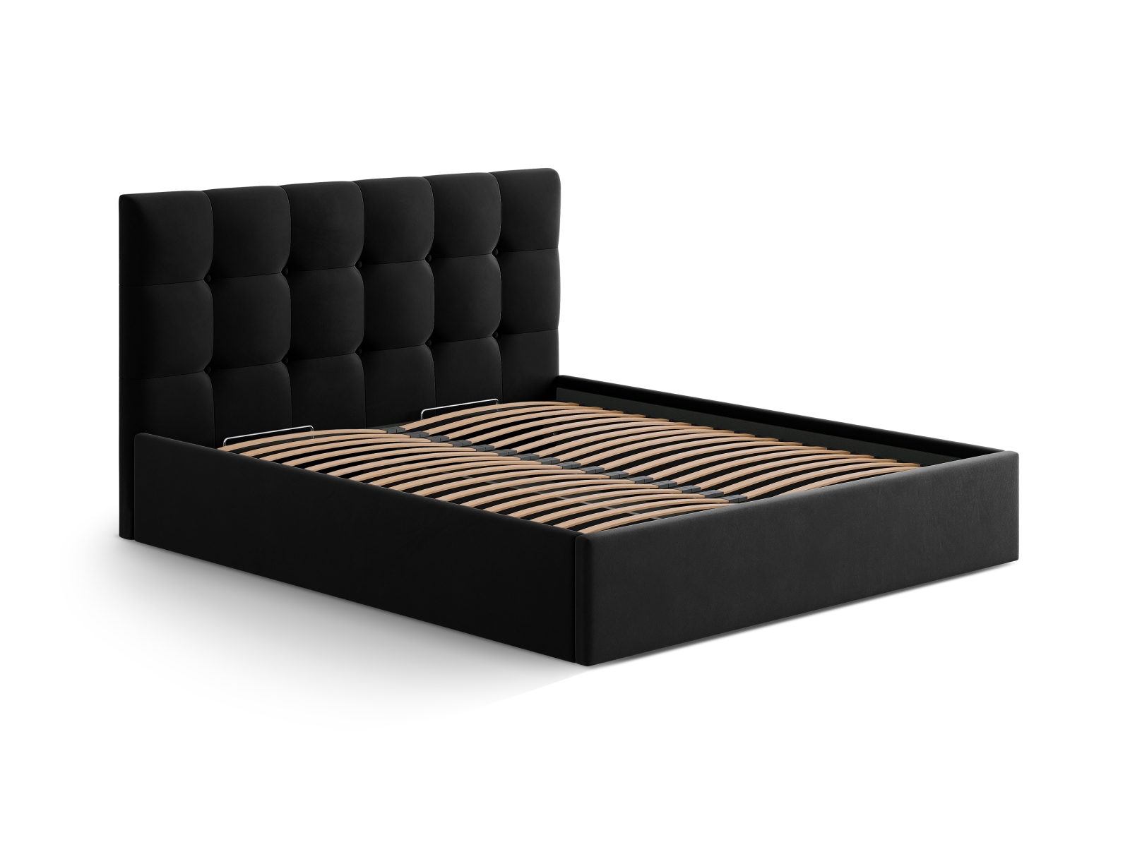 Velvet Storage Bed, "Susan", 170.5x208x34