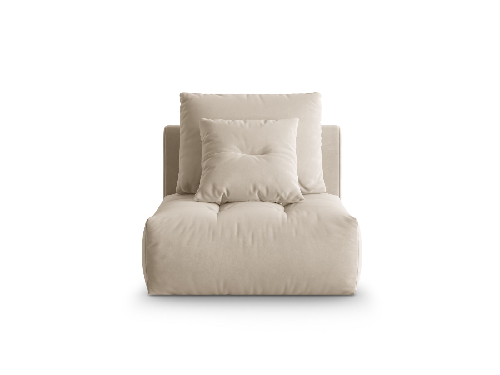 Velvet Modul Armless, "Bloom", 1 Seat, 95x107x97