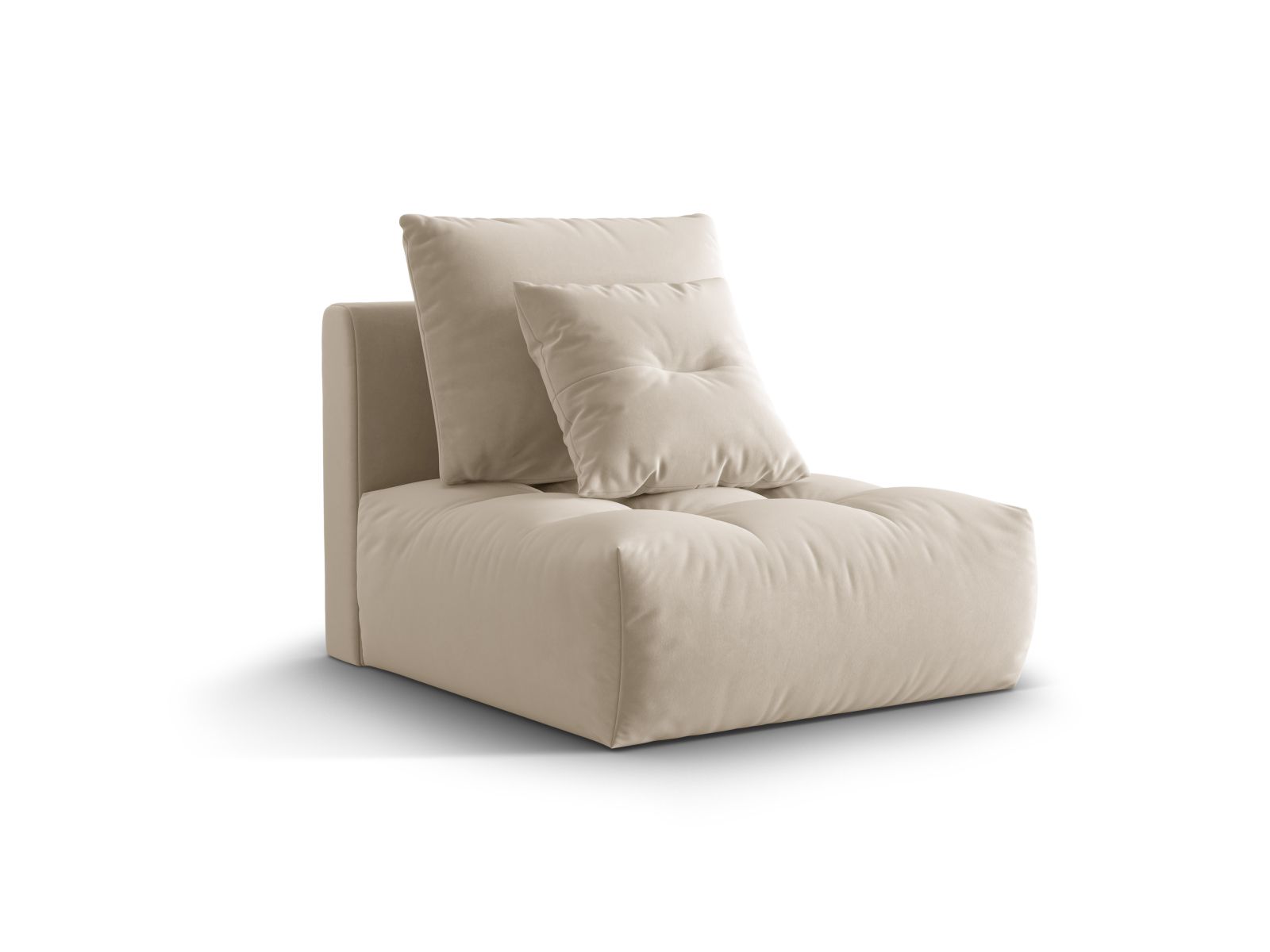 Velvet Modul Armless, "Bloom", 1 Seat, 95x107x97