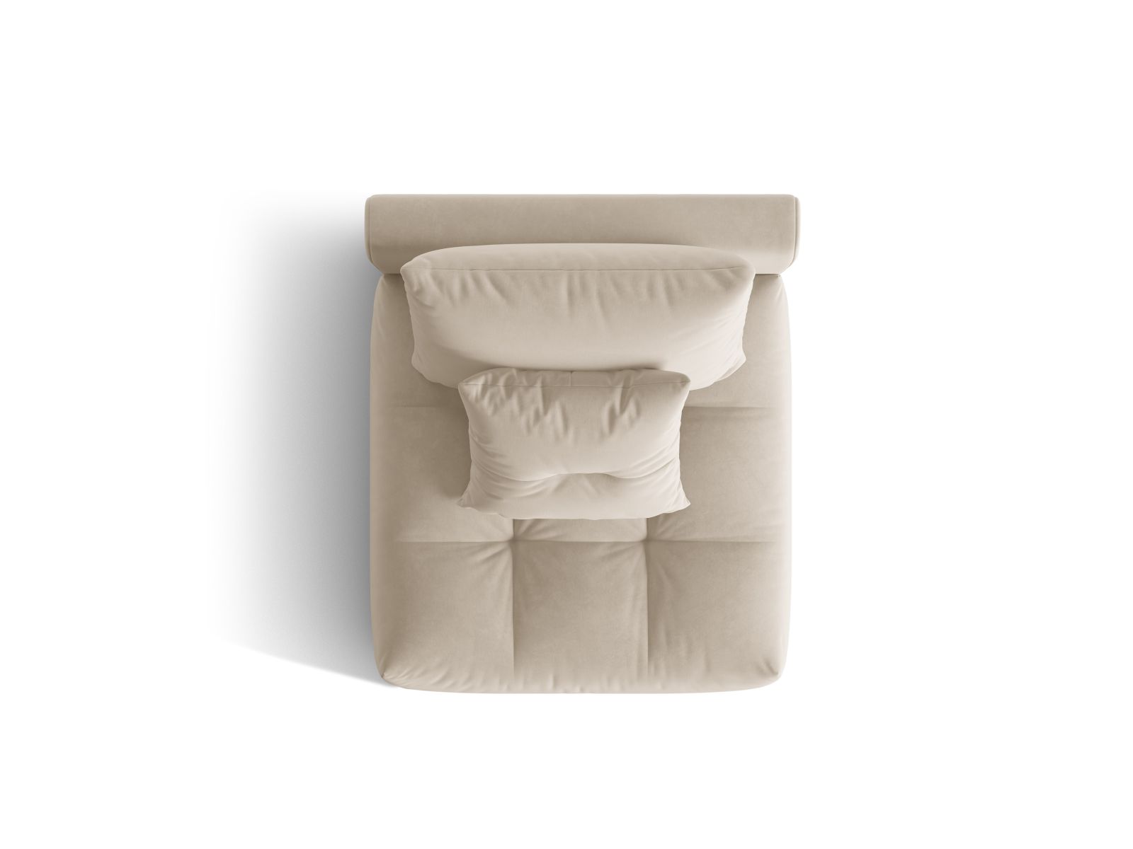 Velvet Modul Armless, "Bloom", 1 Seat, 95x107x97