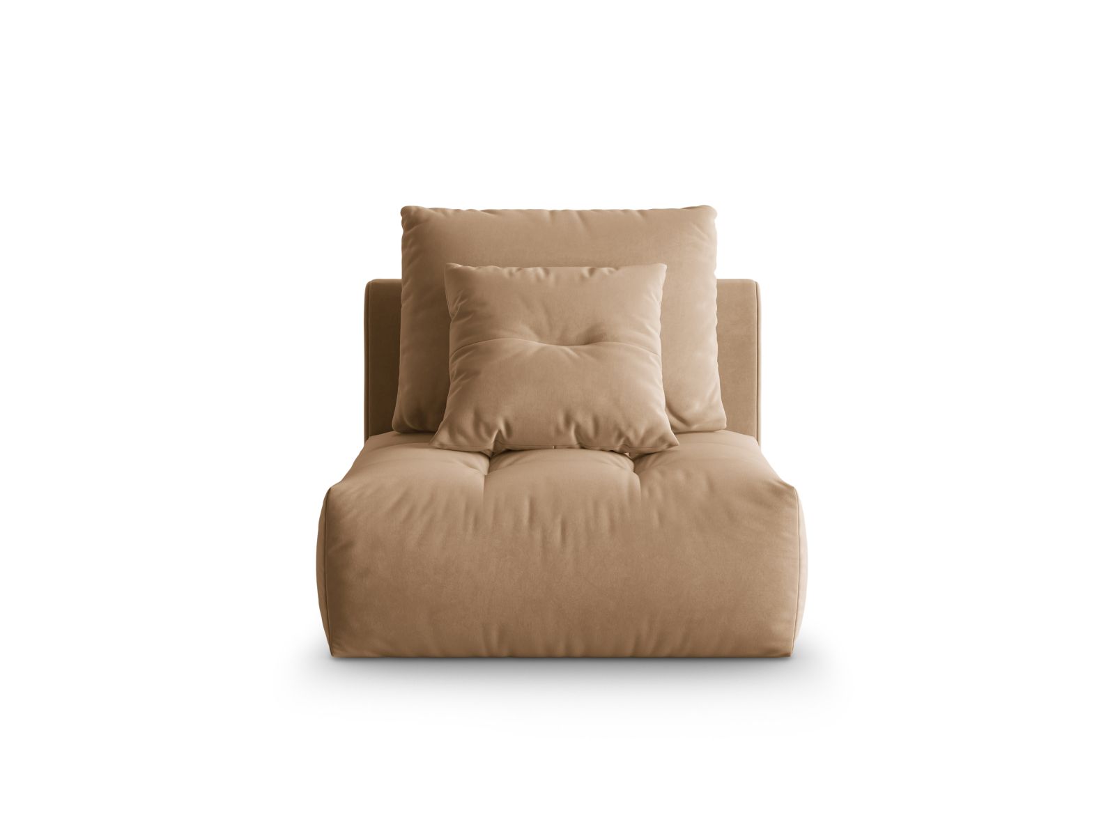 Velvet Modul Armless, "Bloom", 1 Seat, 95x107x97