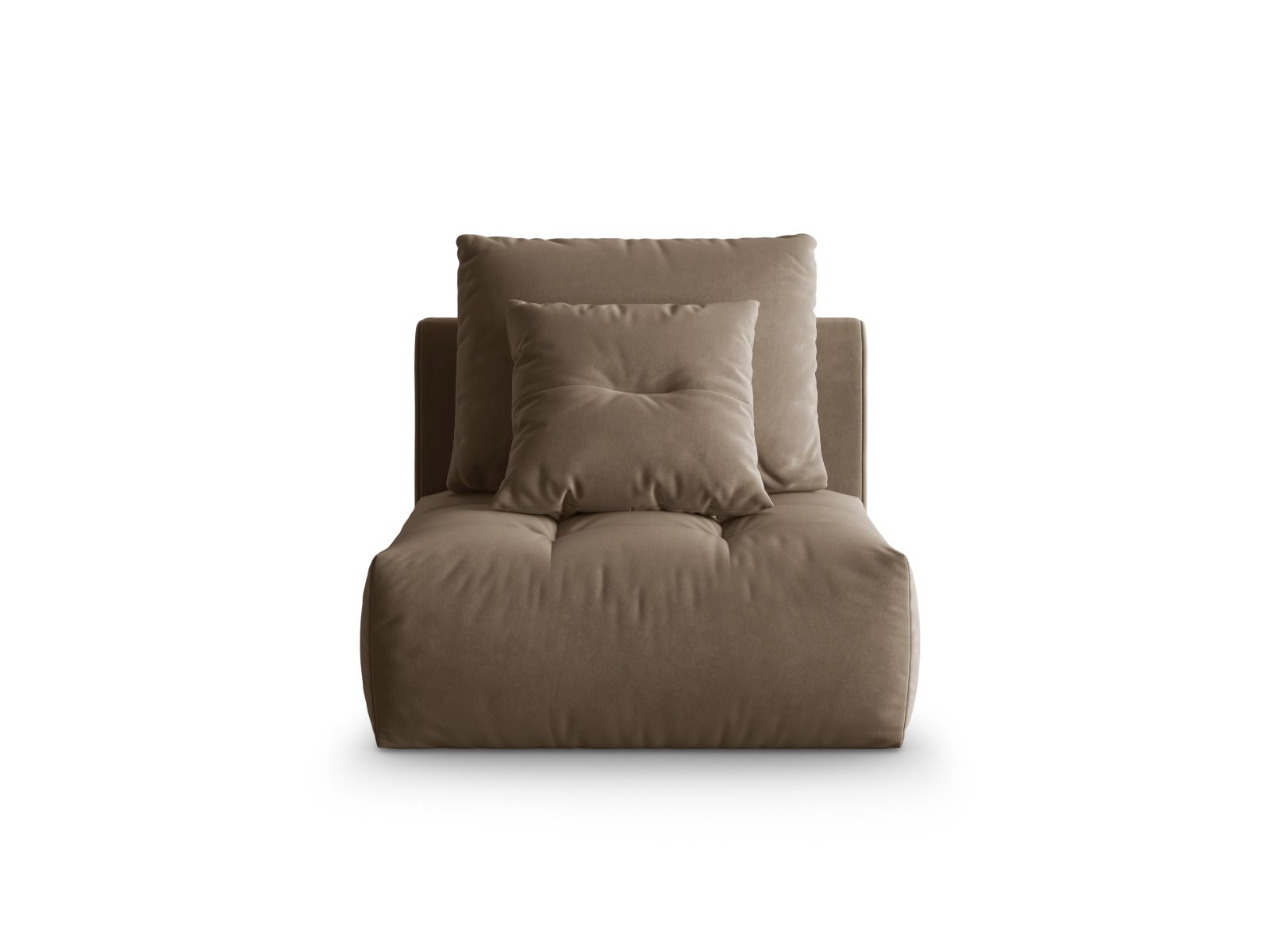 Velvet Modul Armless, "Bloom", 1 Seat, 95x107x97