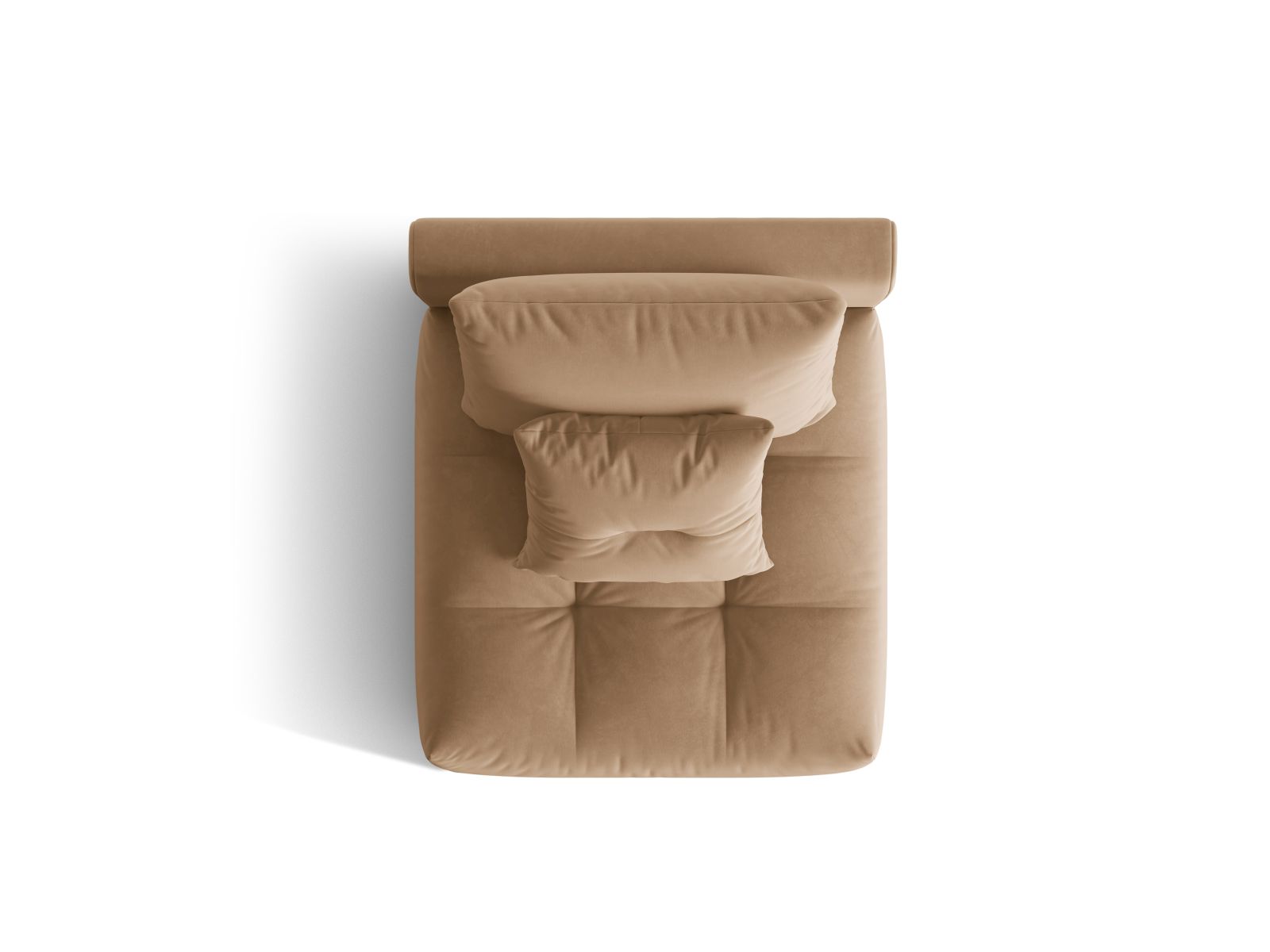 Velvet Modul Armless, "Bloom", 1 Seat, 95x107x97