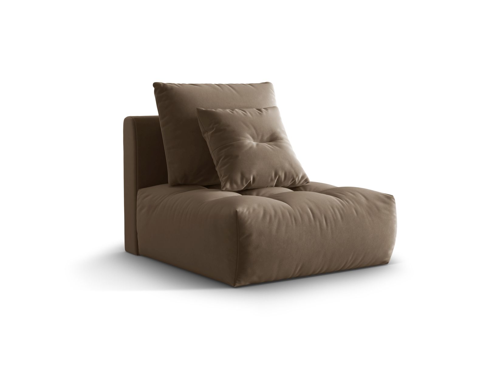 Velvet Modul Armless, "Bloom", 1 Seat, 95x107x97