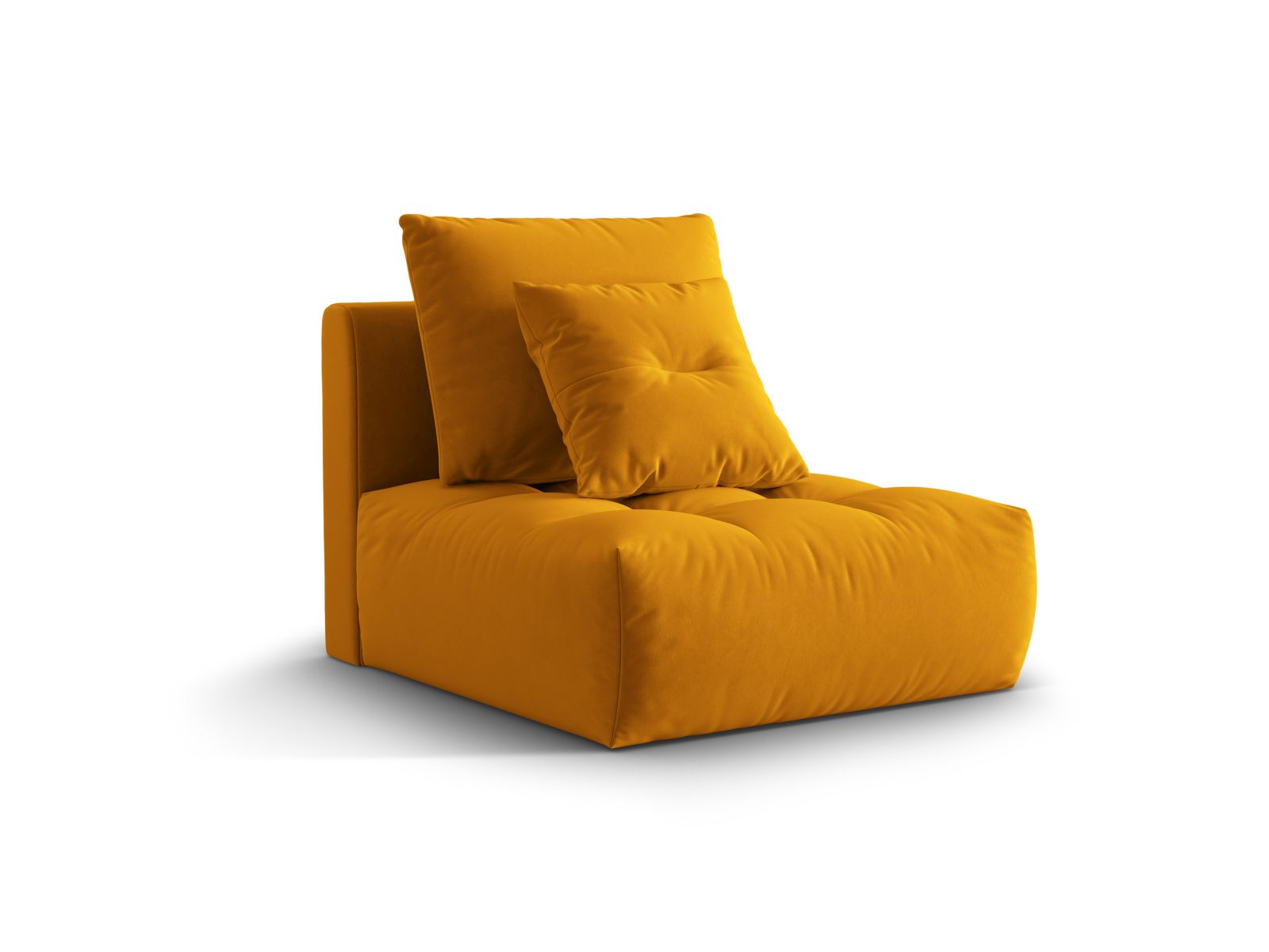 Velvet Modul Armless, "Bloom", 1 Seat, 95x107x97