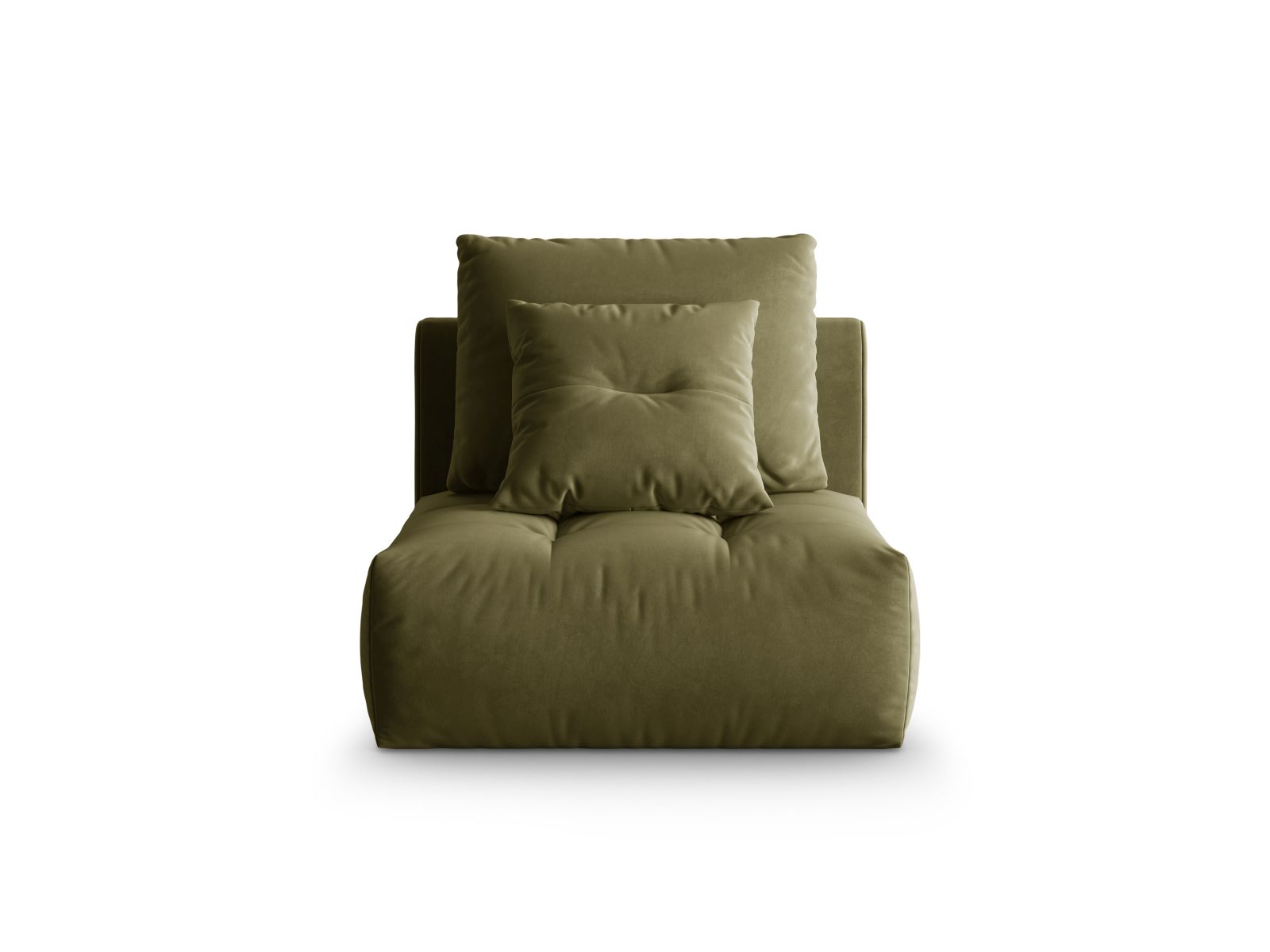 Velvet Modul Armless, "Bloom", 1 Seat, 95x107x97