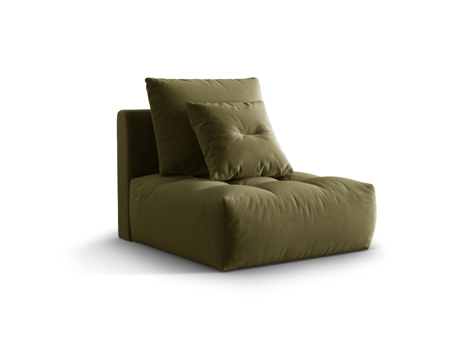 Velvet Modul Armless, "Bloom", 1 Seat, 95x107x97