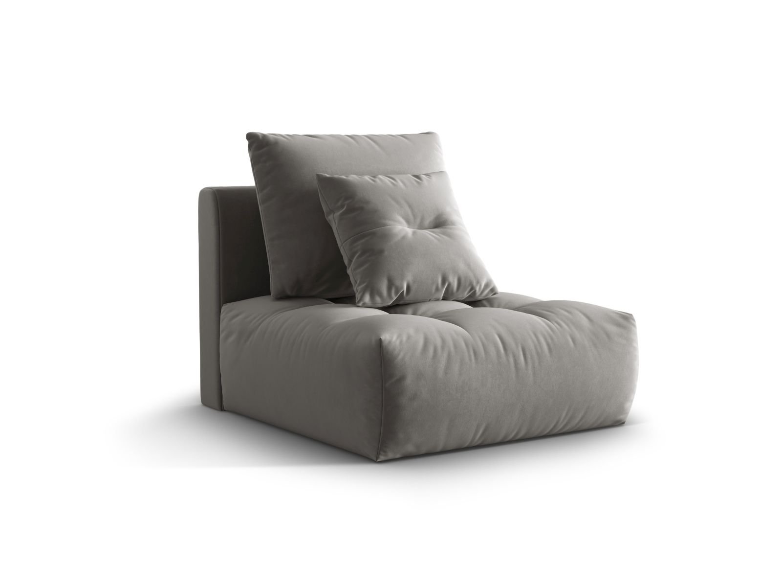 Velvet Modul Armless, "Bloom", 1 Seat, 95x107x97