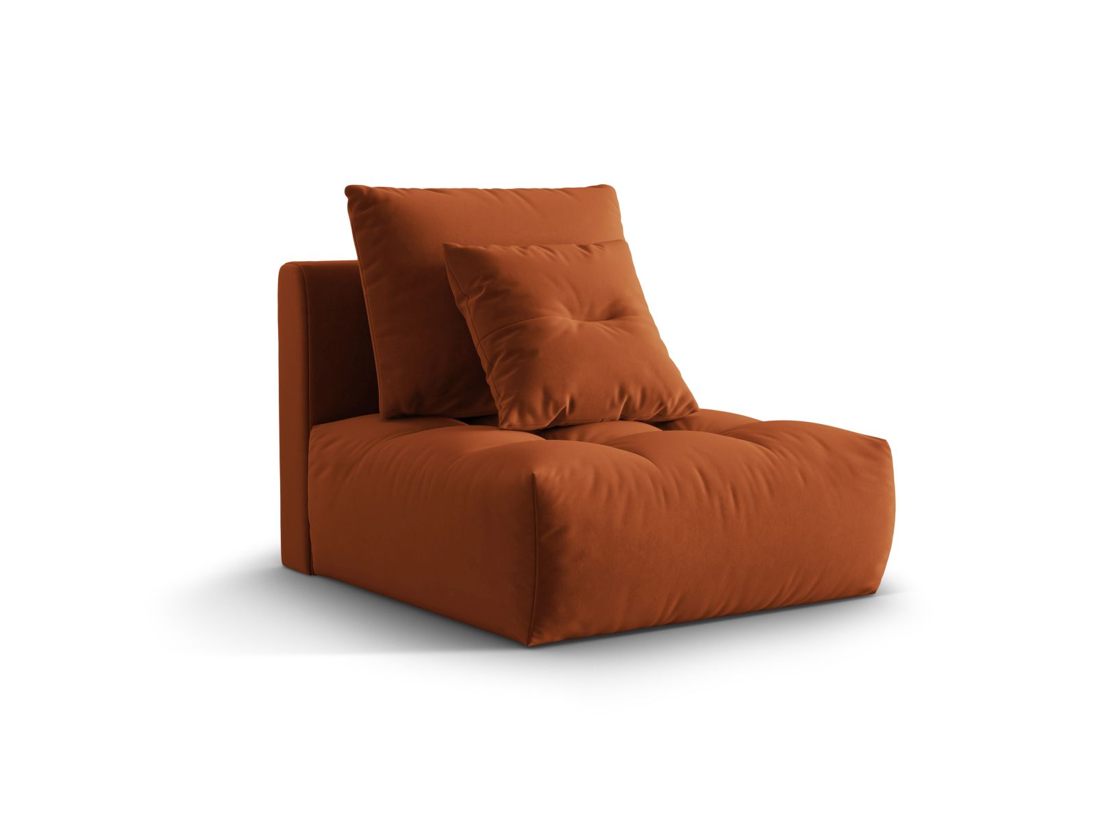 Velvet Modul Armless, "Bloom", 1 Seat, 95x107x97
