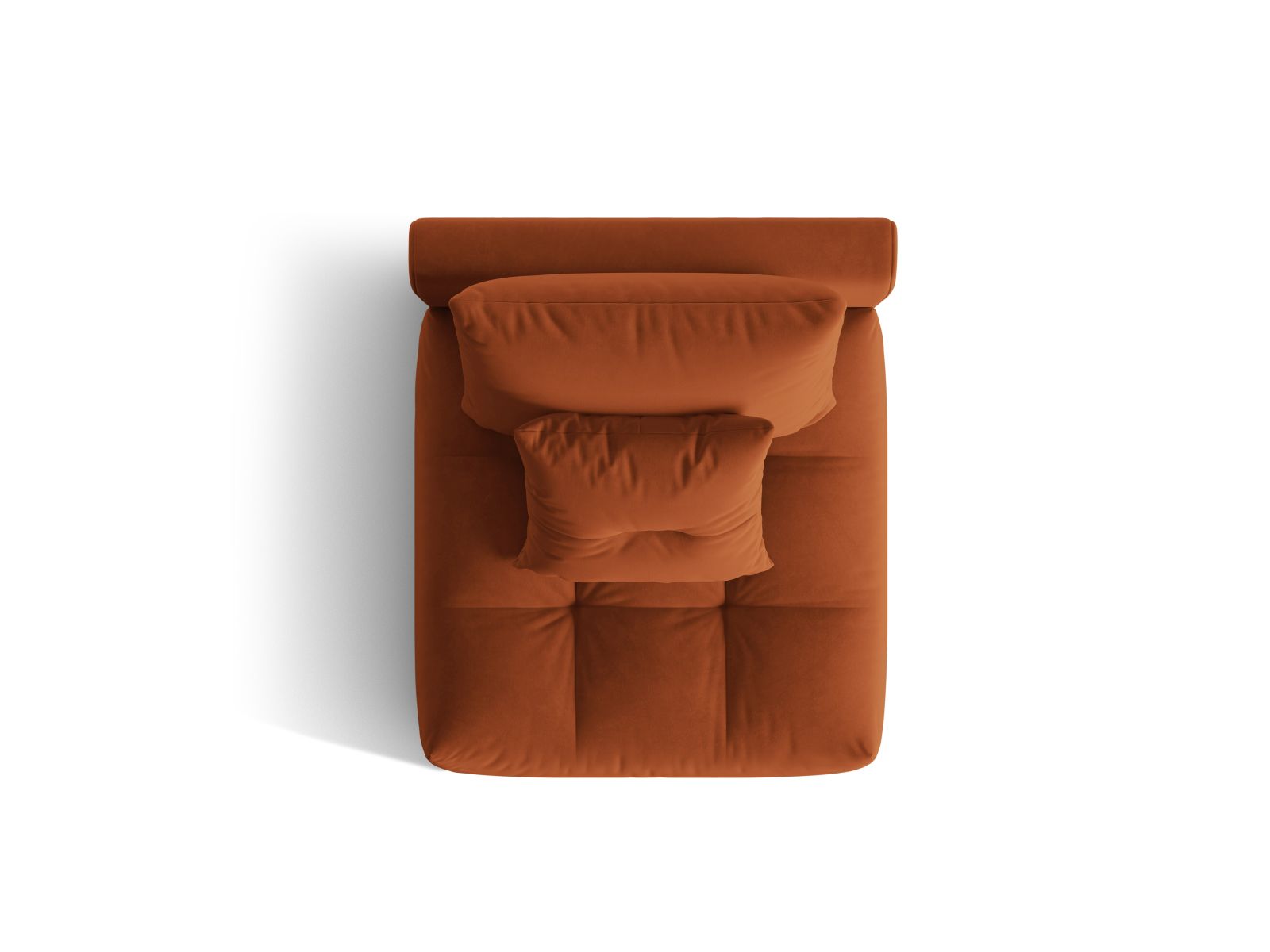 Velvet Modul Armless, "Bloom", 1 Seat, 95x107x97