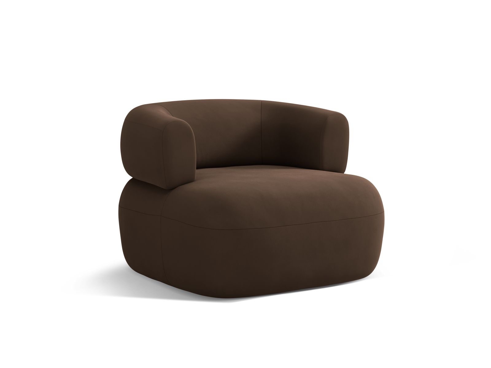 Velvet Armchair, "Jenny", 1 Seat, 90x88x73