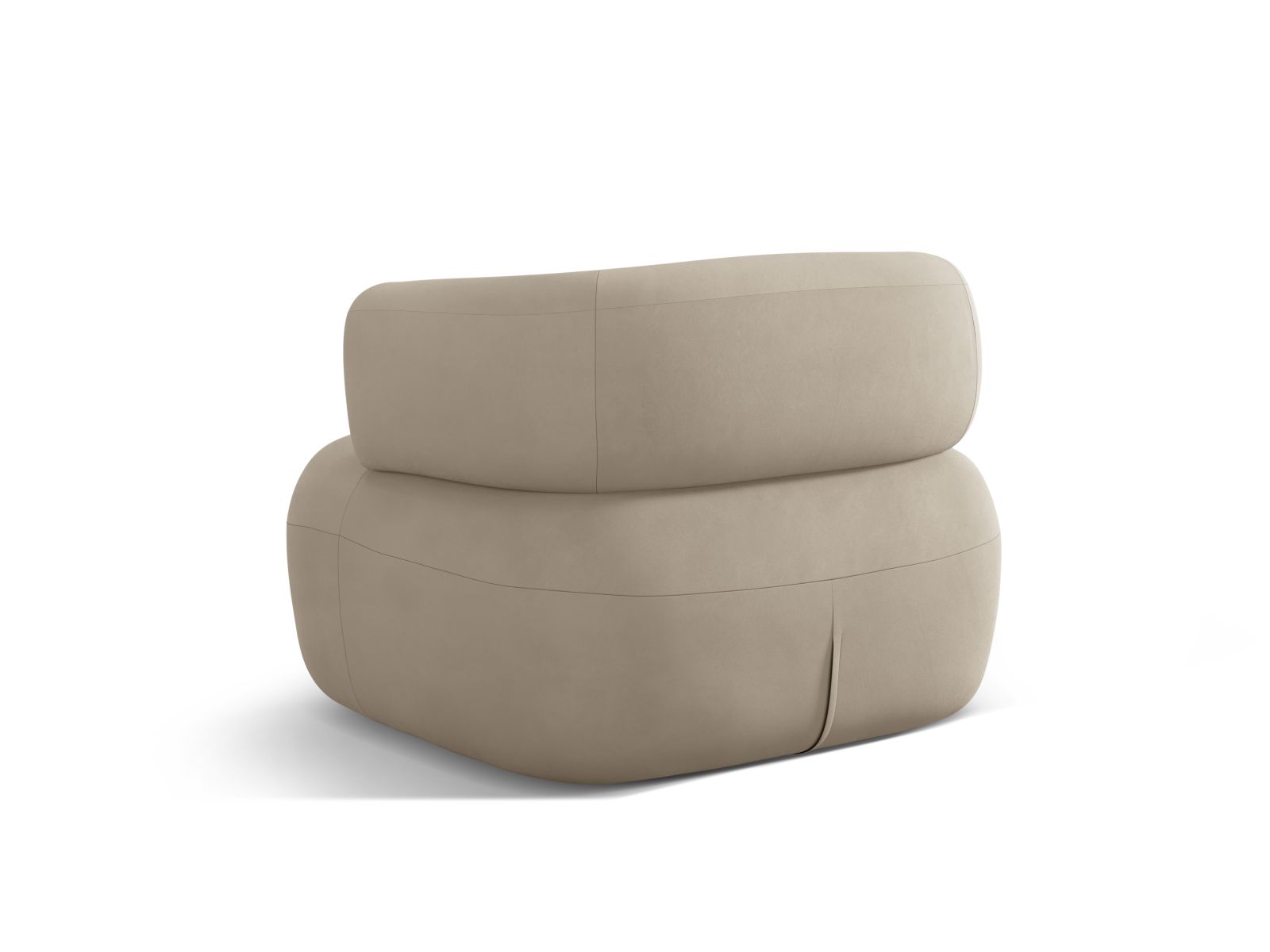 Velvet Armchair, "Jenny", 1 Seat, 90x88x73