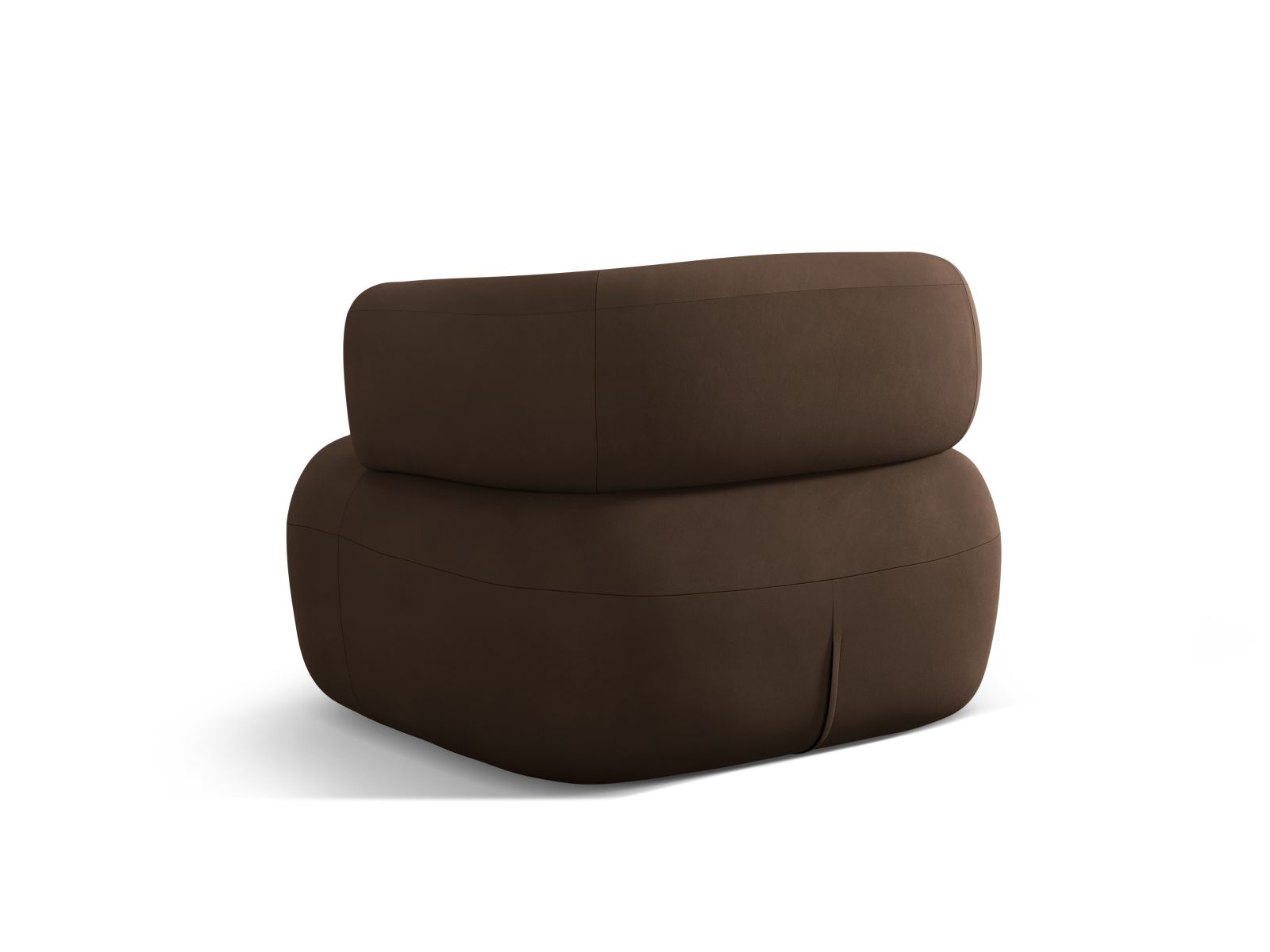 Velvet Armchair, "Jenny", 1 Seat, 90x88x73