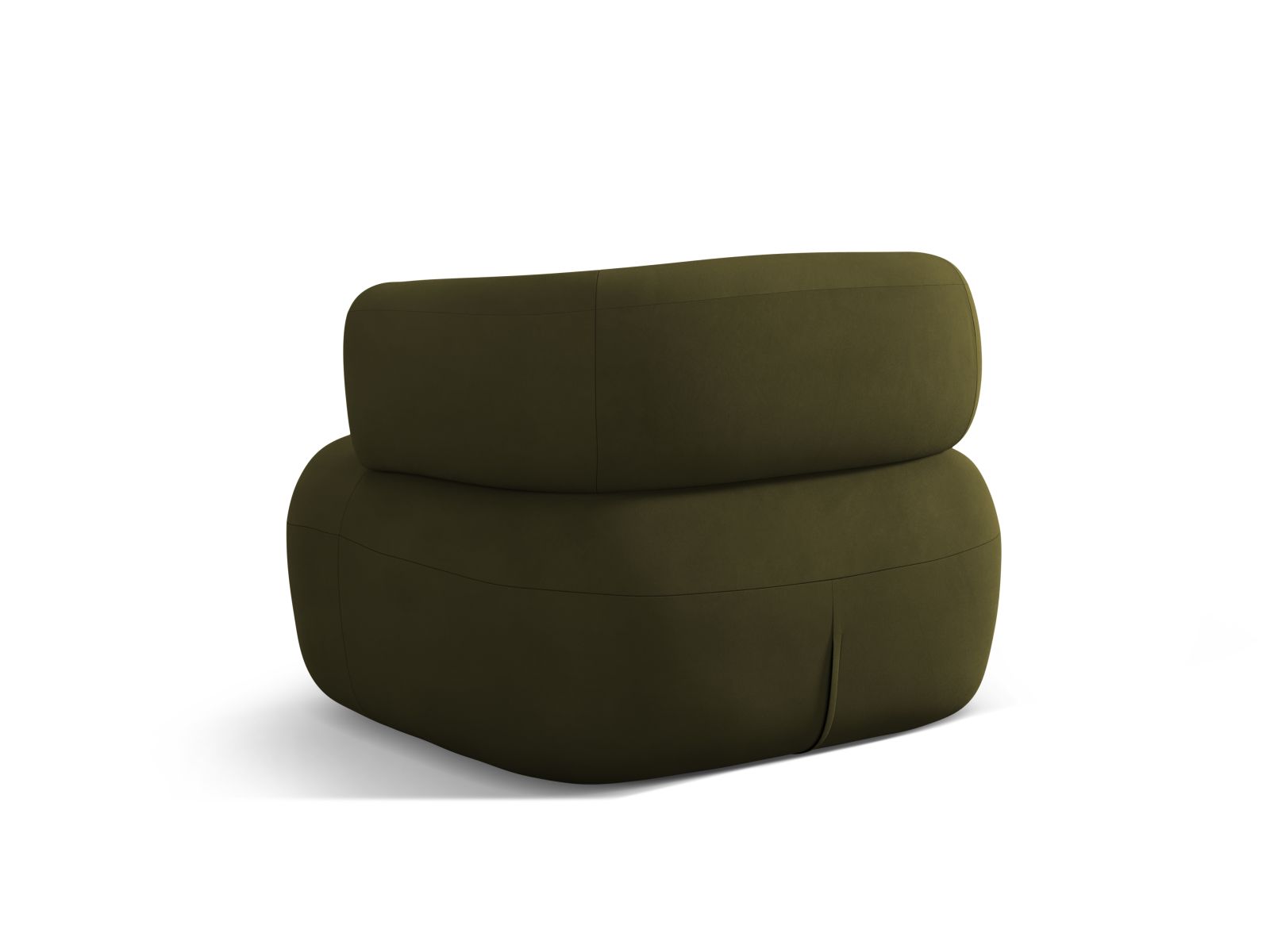 Velvet Armchair, "Jenny", 1 Seat, 90x88x73