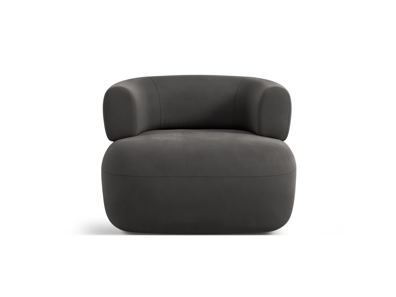 Velvet Armchair, "Jenny", 1 Seat, 90x88x73