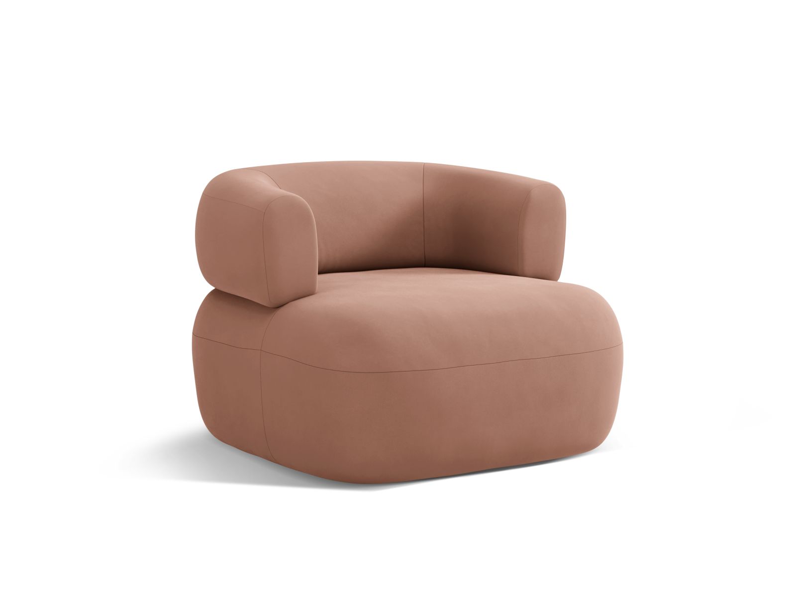 Velvet Armchair, "Jenny", 1 Seat, 90x88x73